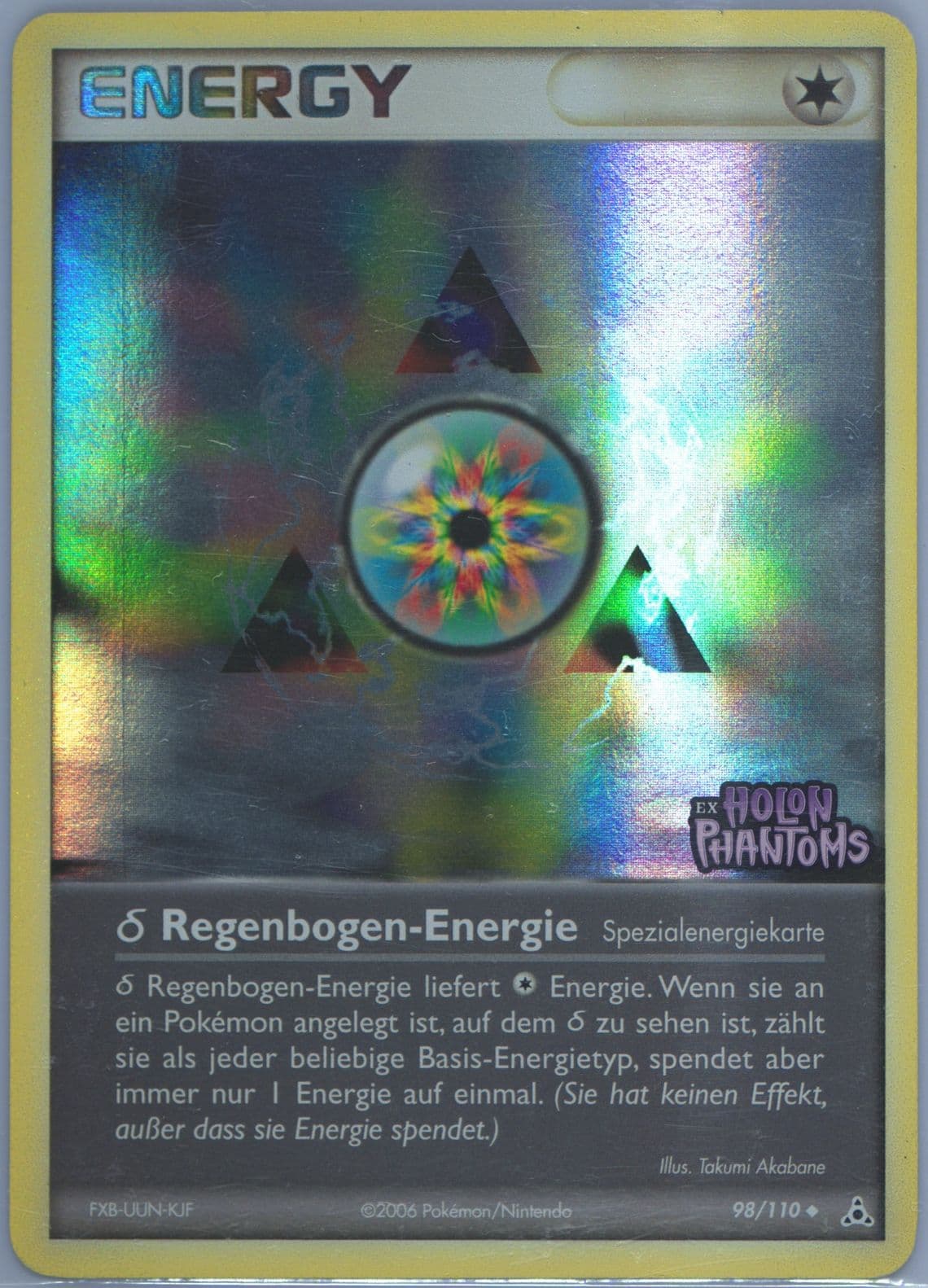 Regenbogen-Energie-Reverse Foil German (98) 2006 Pokemon EX Holon Phantoms