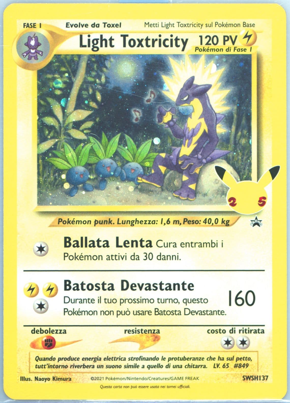 Light Toxtricity-Holo Celebrations Collection-Italian (137) 2021 Pokemon Swsh Black Star Promo