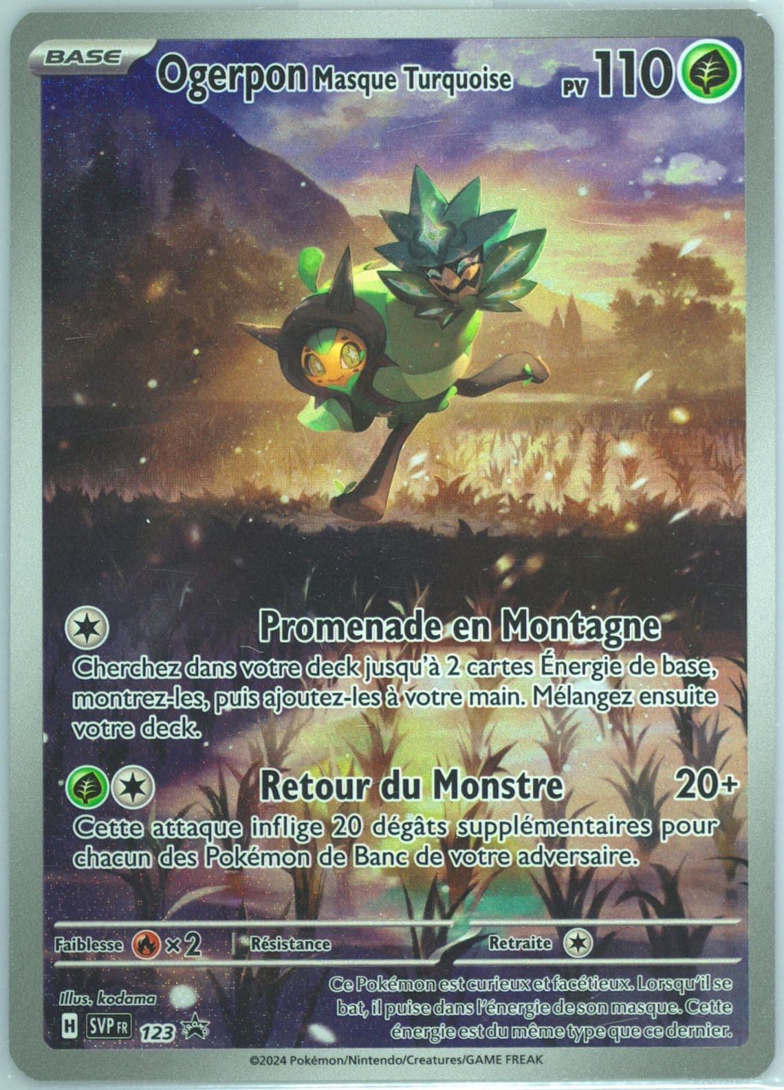 Teal Mask Ogerpon Twilight Masquerade Elite Trainer Box (123) 2024 Pokemon French Svp FR-SV Black Star Promo