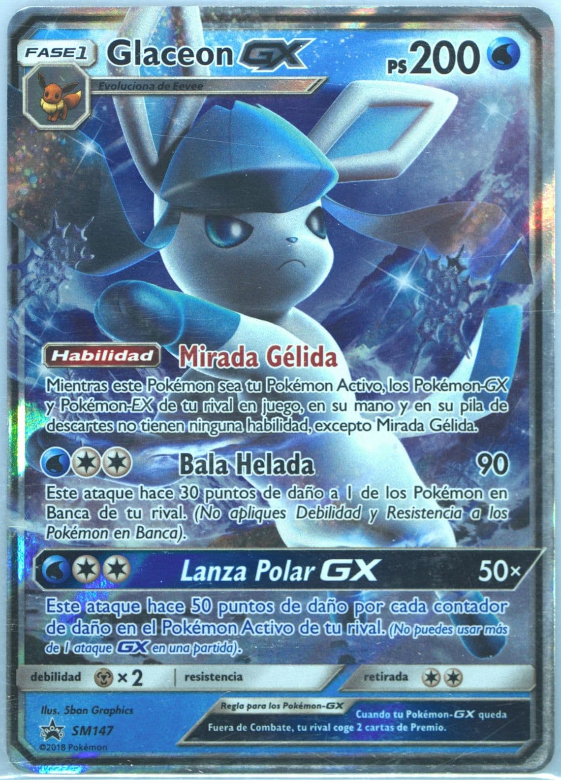 Glaceon GX Evolution Celebration Tin-Spanish (SM147) 2018 Pokemon SM Black Star Promo