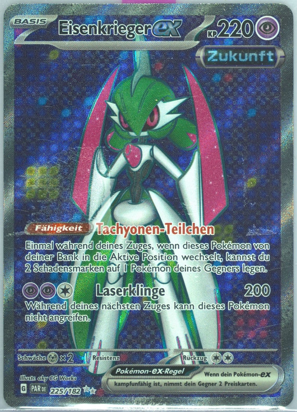 Iron Valiant EX Ultra Rare (225) 2023 Pokemon German Par de-Paradox Rift