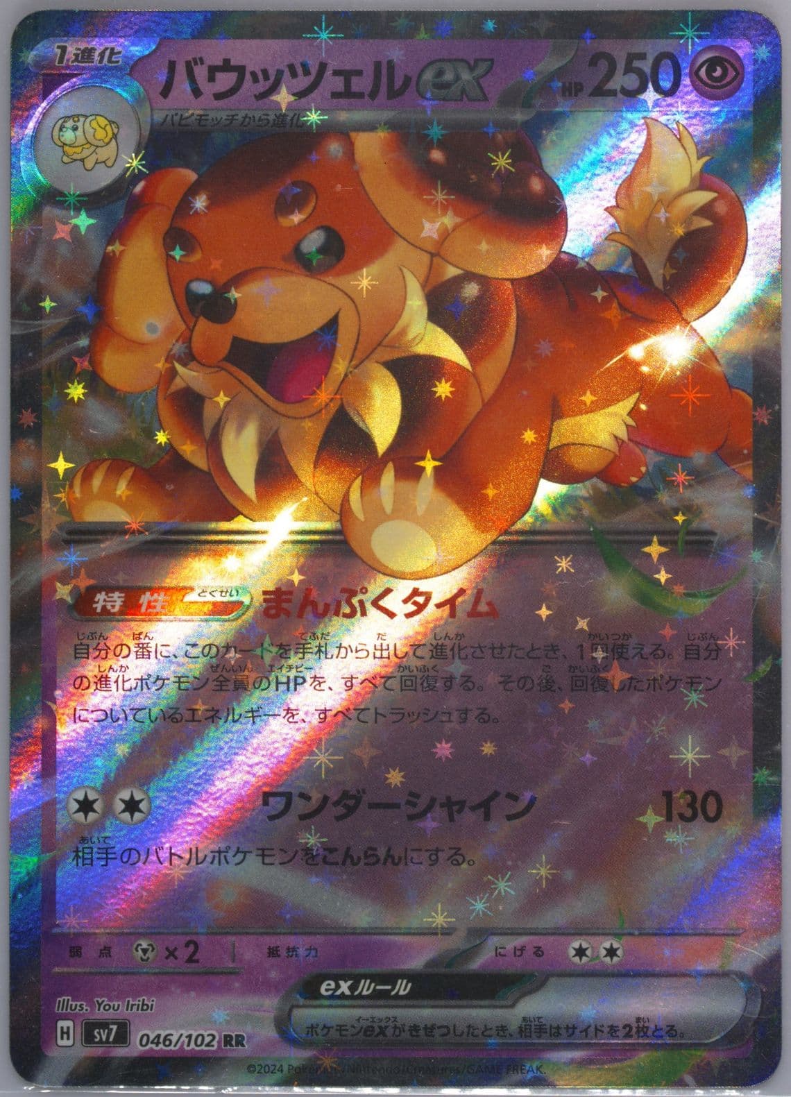 Dachsbun EX (046) 2024 Pokemon Japanese SV7-Stellar Miracle