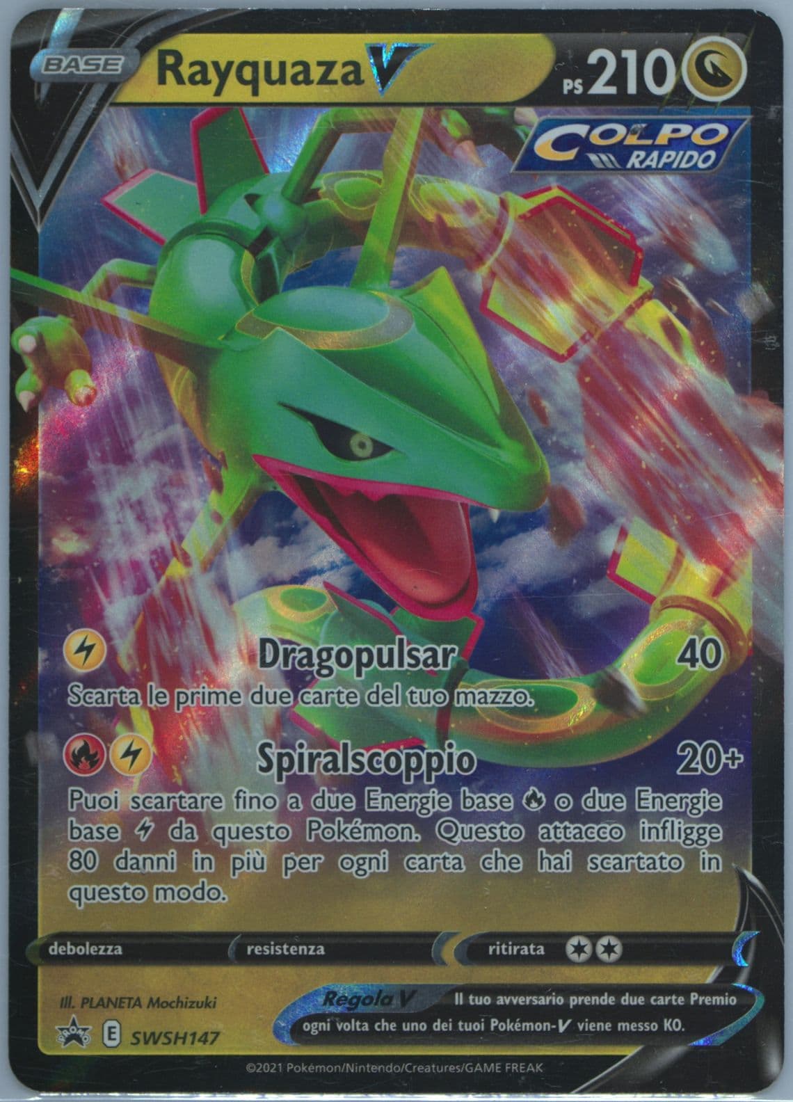 Rayquaza V V Battle Deck-Italian (147) 2021 Pokemon Swsh Black Star Promo