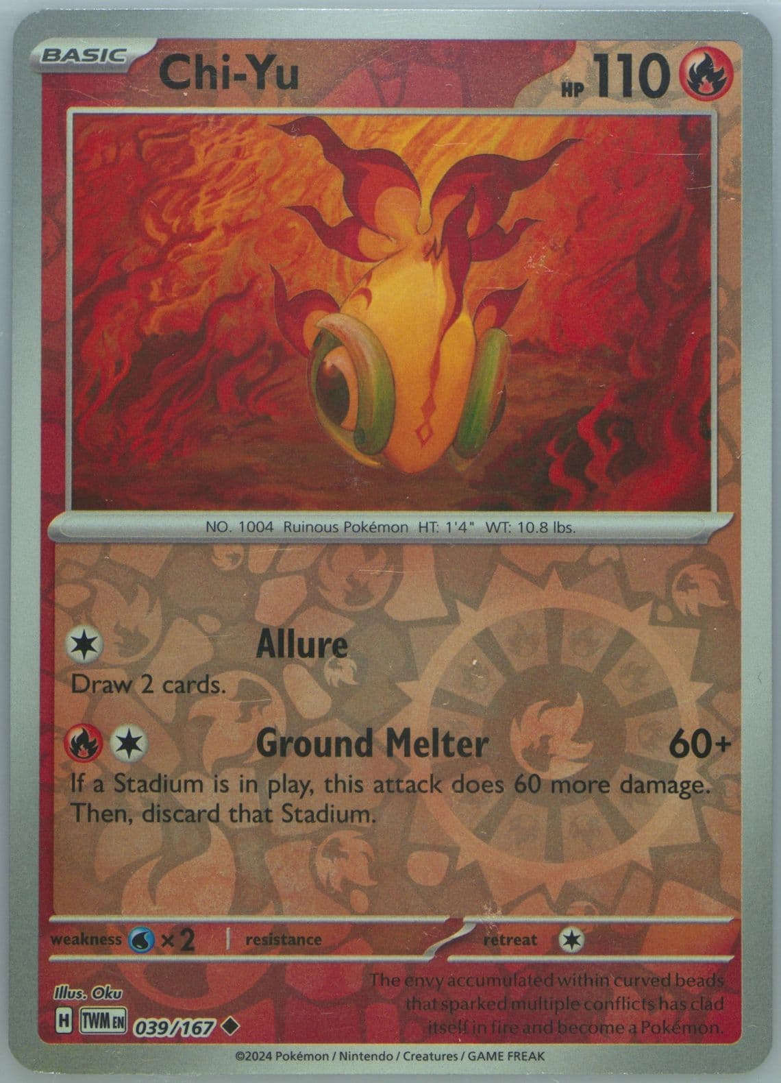 Chi-YU Reverse Holo (039) 2024 Pokemon Twm EN-Twilight Masquerade