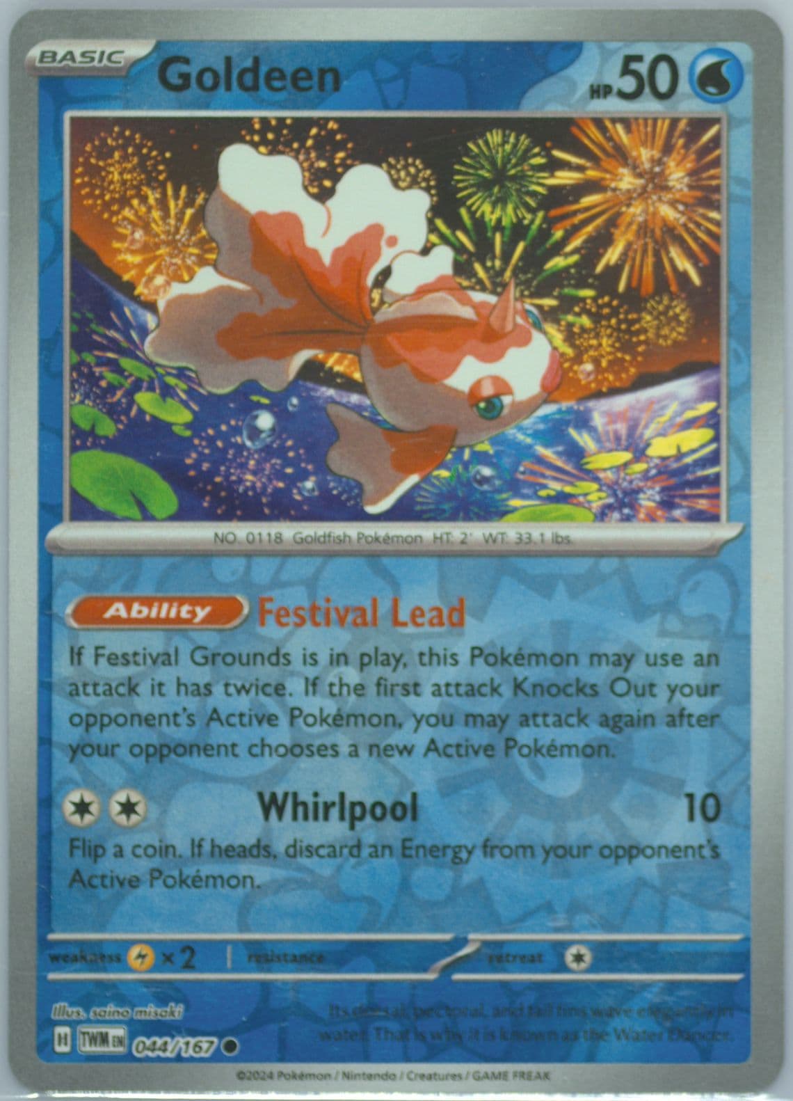 Goldeen Reverse Holo (044) 2024 Pokemon Twm EN-Twilight Masquerade