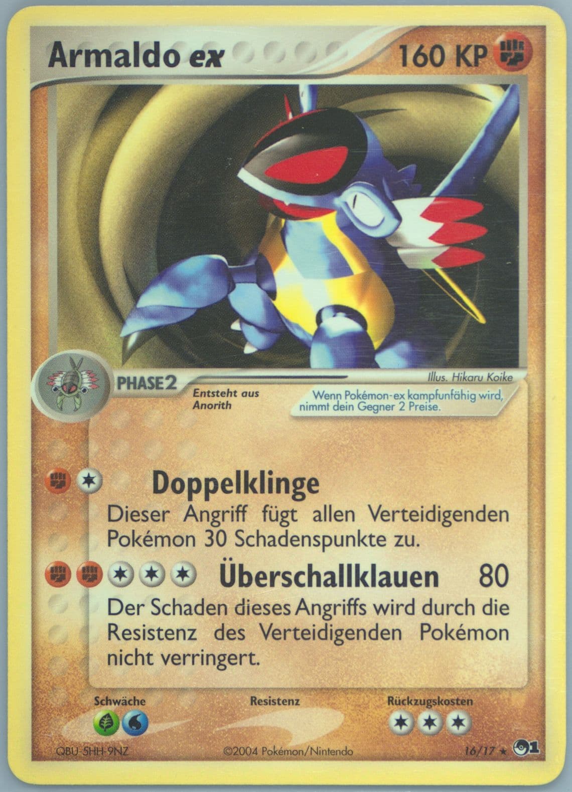 Armaldo EX German (16) 2004 Pokemon Pop Series 1