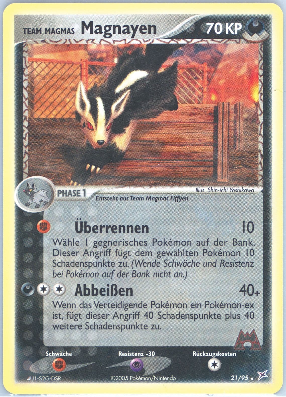 Team Magmas Magnayen (21) 2005 Pokemon German EX Team Magma VS Team Aqua