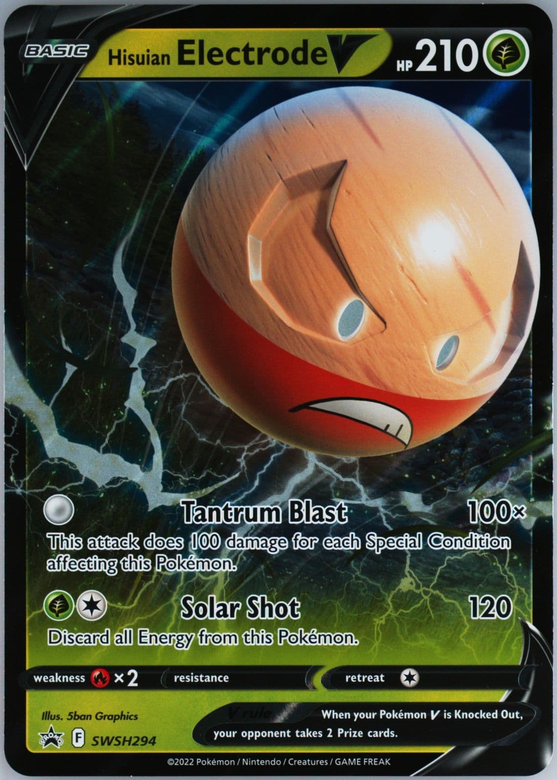 Hisuian Electrode V Hisuian Electrode V Box-Jumbo (294) 2022 Pokemon Swsh Black Star Promo