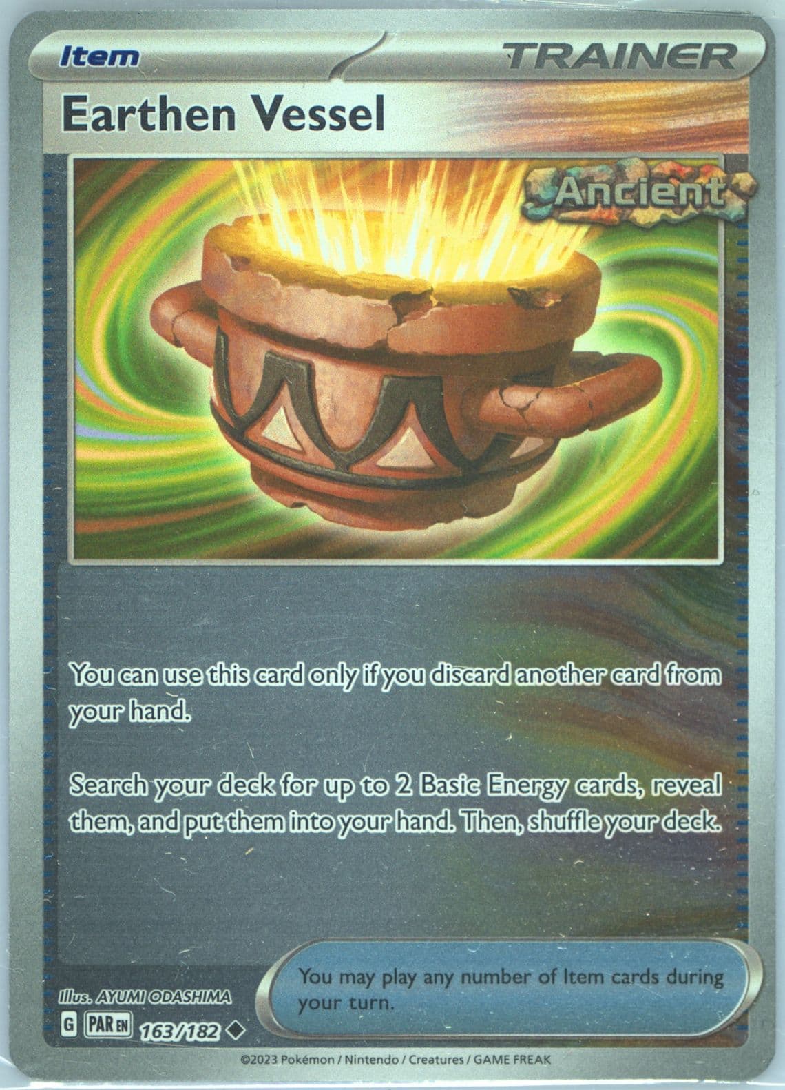 Earthen Vessel Reverse Holo (163) 2023 Pokemon Par EN-Paradox Rift