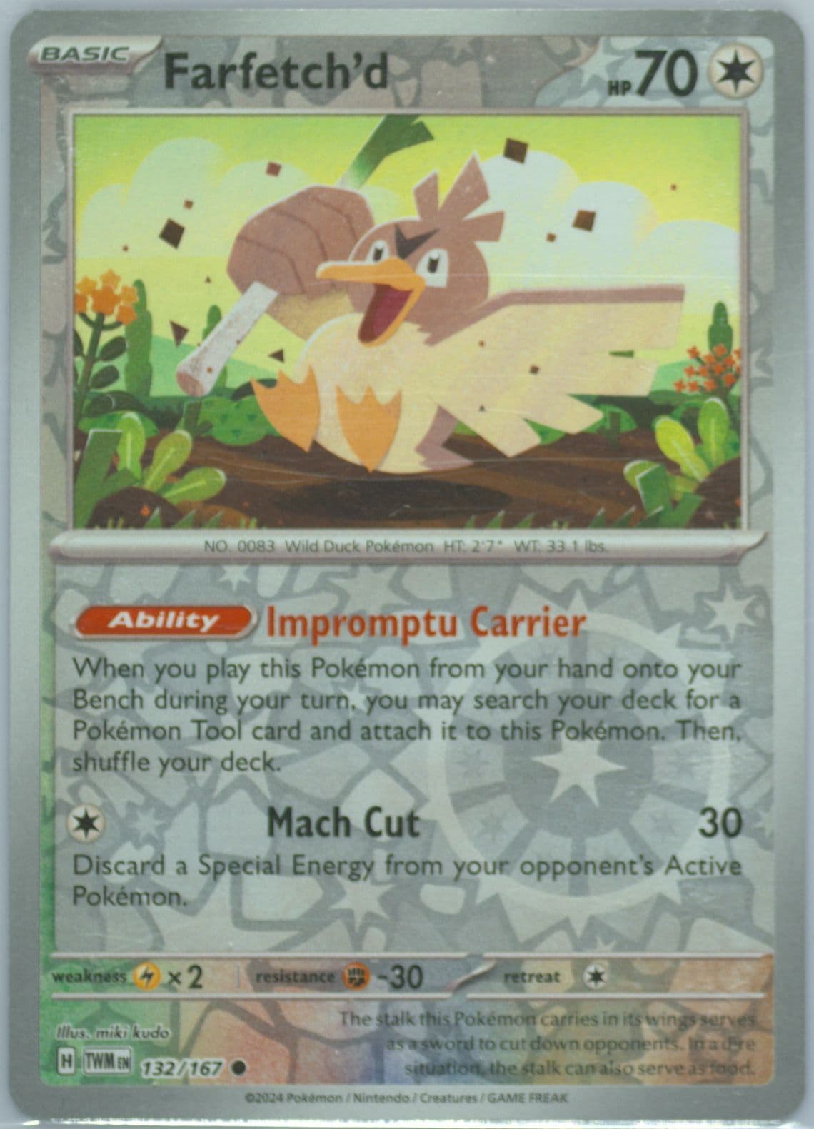 Farfetch'd Reverse Holo (132) 2024 Pokemon Twm EN-Twilight Masquerade
