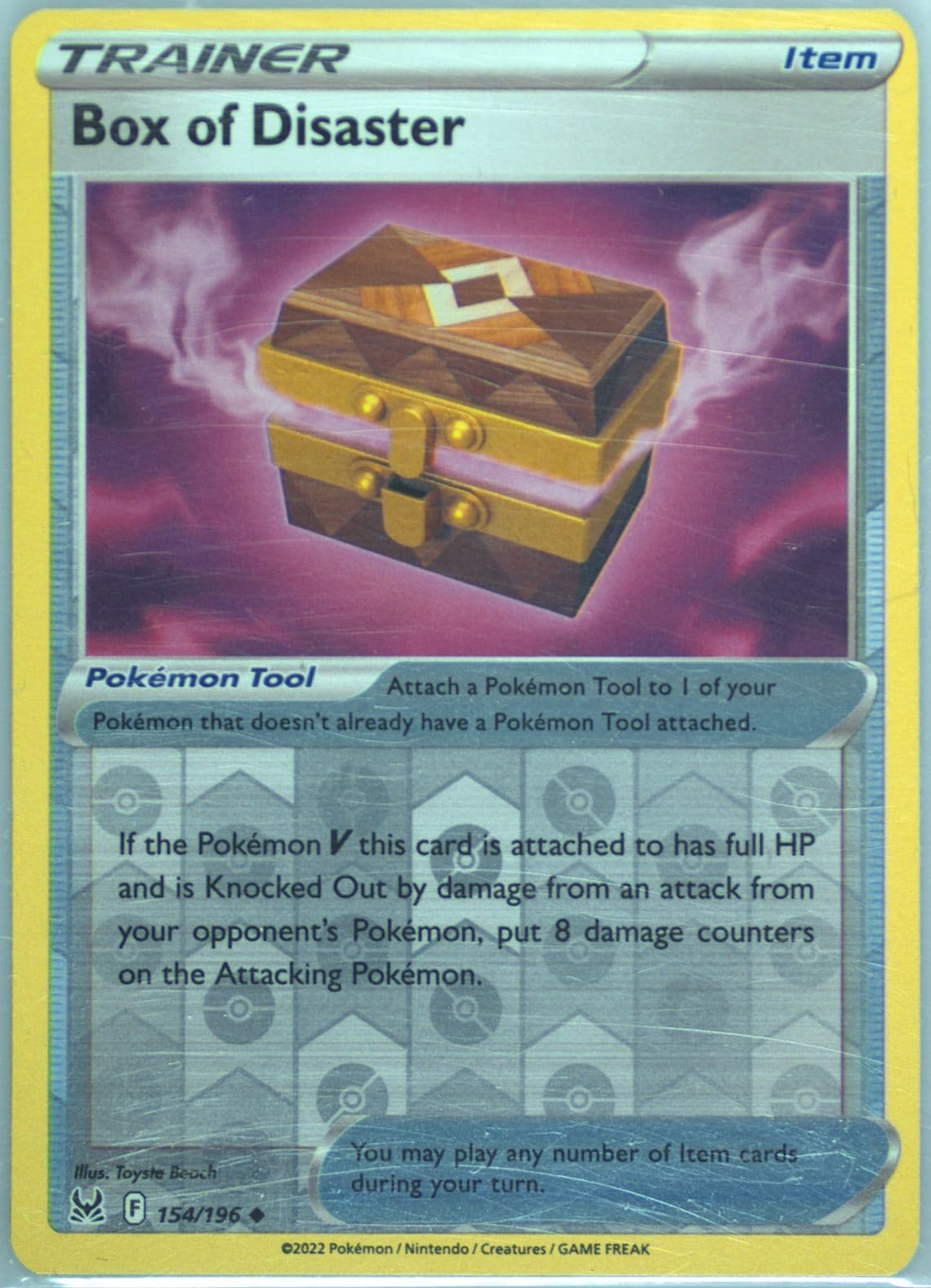 Box of Disaster-Reverse Foil (154) 2022 Pokemon Sword & Shield Lost Origin