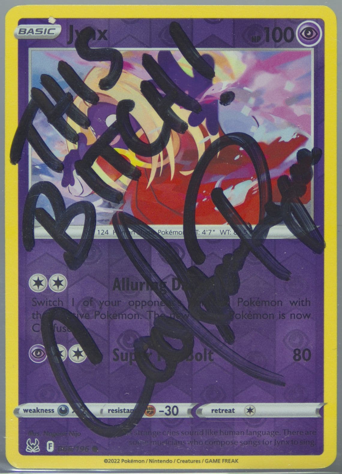Jynx-Reverse Foil (068) 2022 Pokemon Sword & Shield Lost Origin