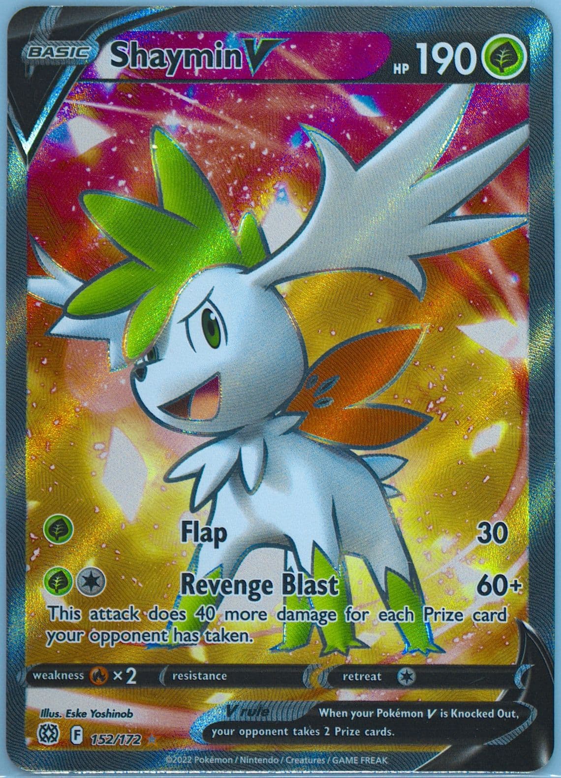 Full Art/Shaymin V Inverted Back (152) 2022 Pokemon Sword & Shield Brilliant Stars