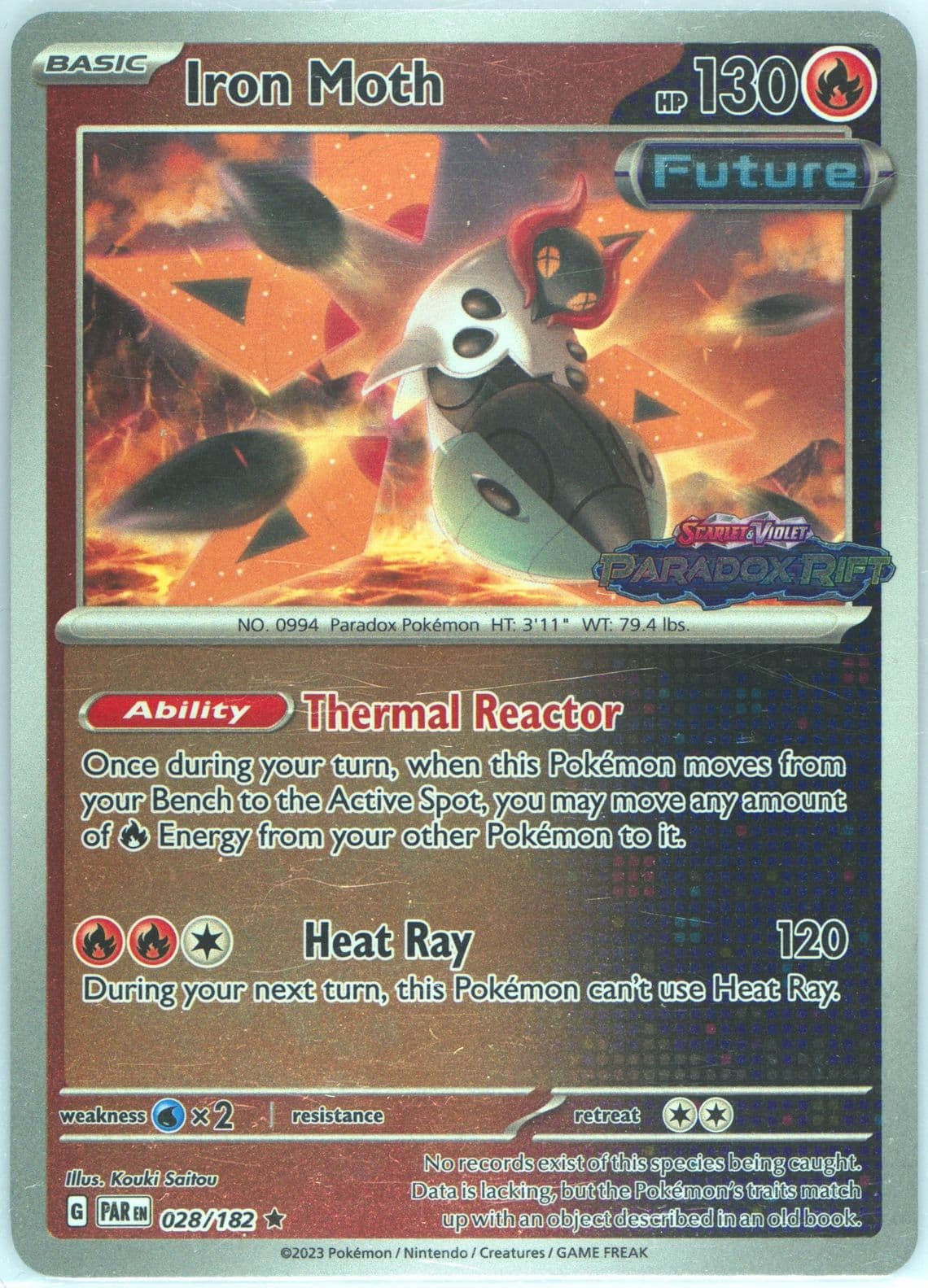 Iron Moth Europe Exclusive (028) 2023 Pokemon Par EN-Paradox Rift