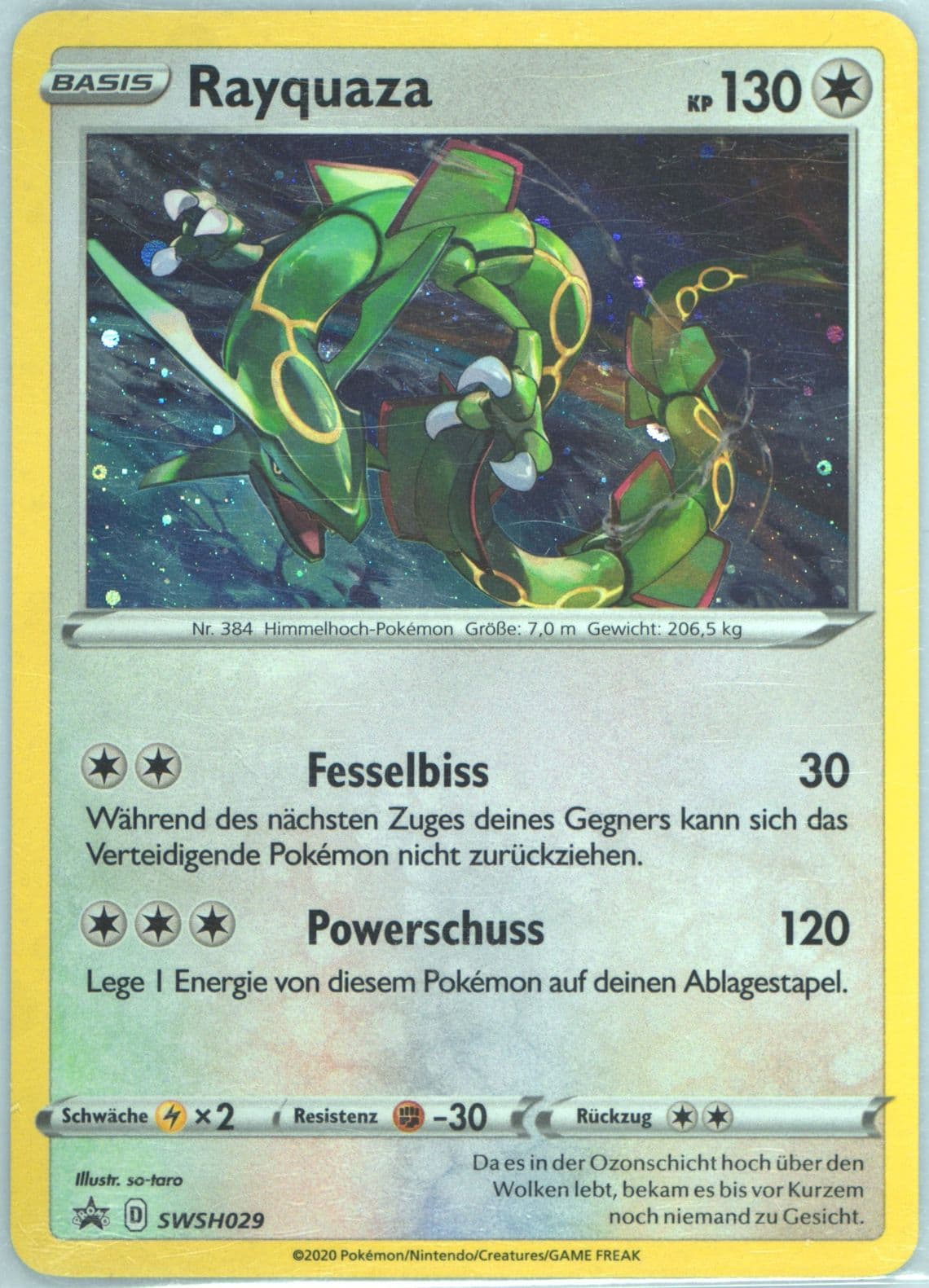 Rayquaza-Holo Triple Blisters Pack-German (029) 2020 Pokemon Swsh Black Star Promo
