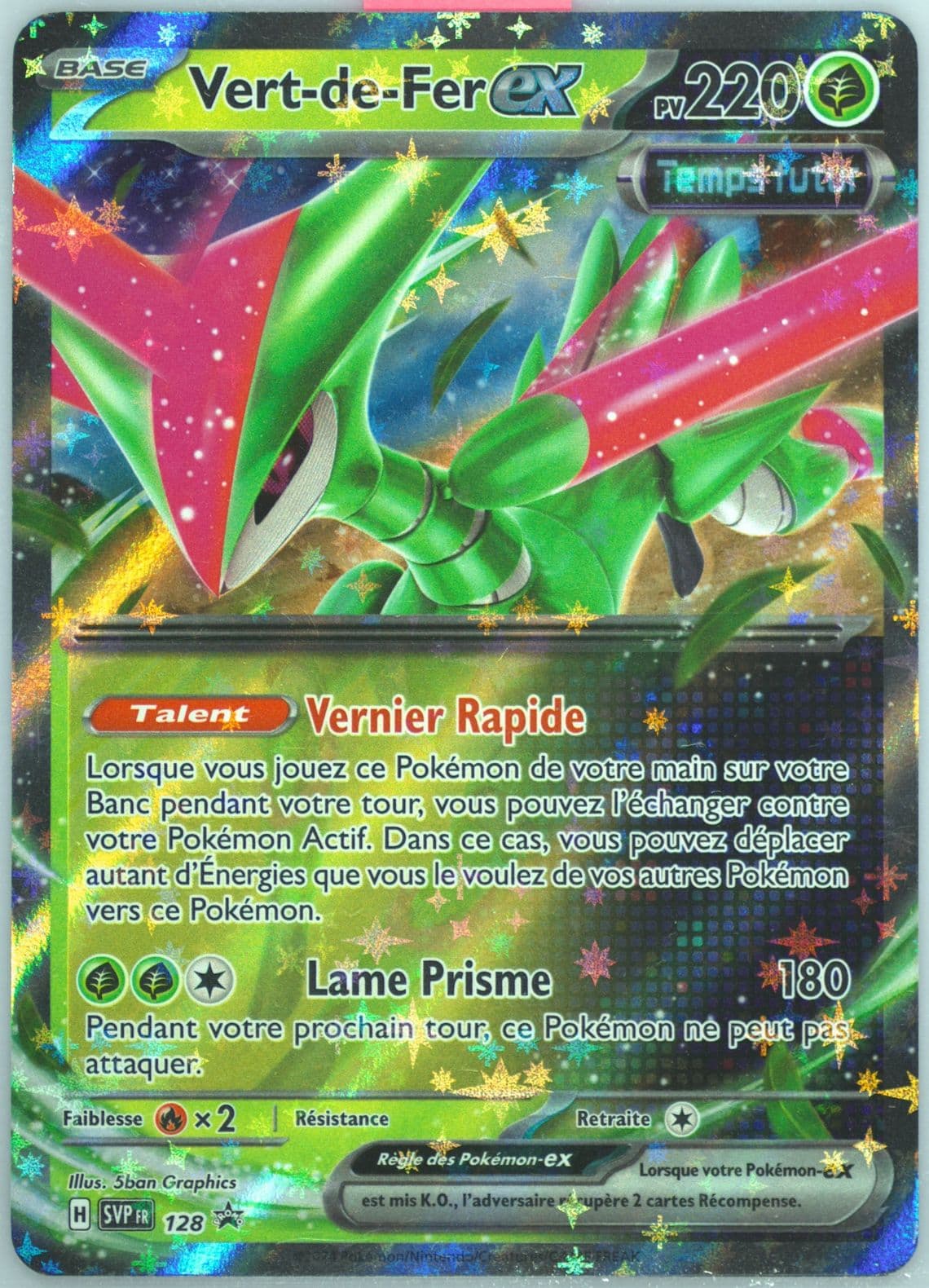 Iron Leaves EX Paradox Clash Tin (128) 2024 Pokemon French Svp FR-SV Black Star Promo