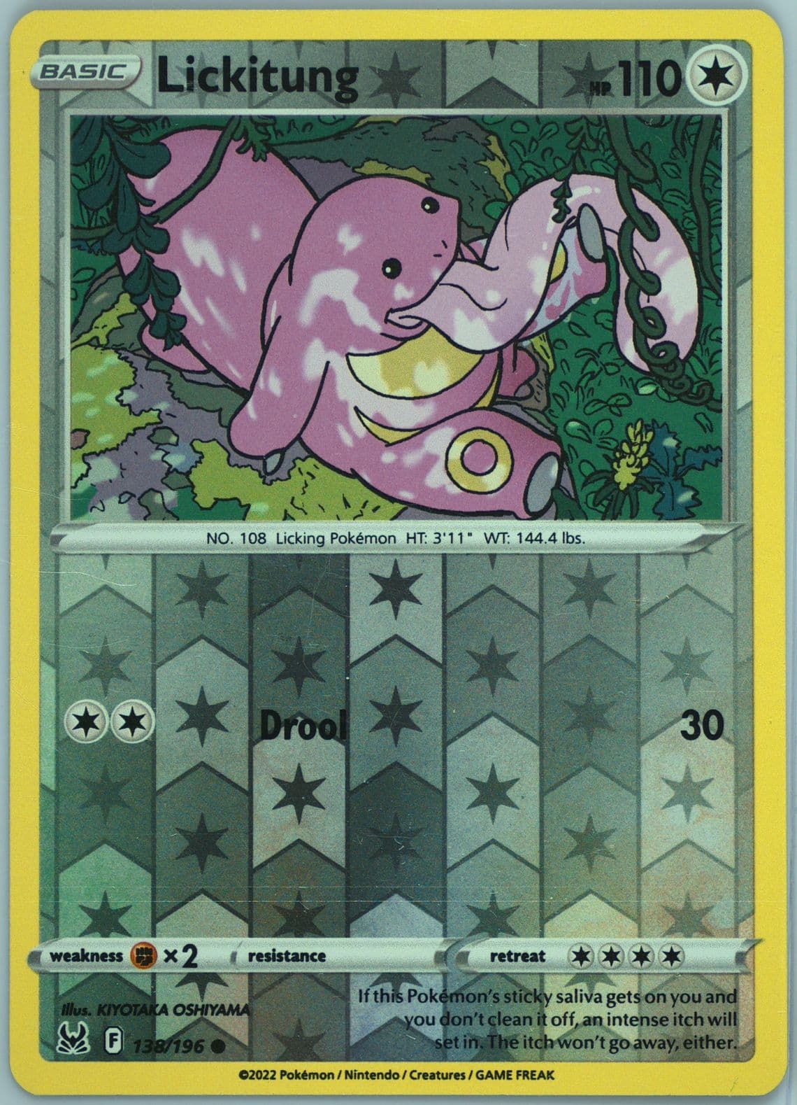 Lickitung-Reverse Foil (138) 2022 Pokemon Sword & Shield Lost Origin
