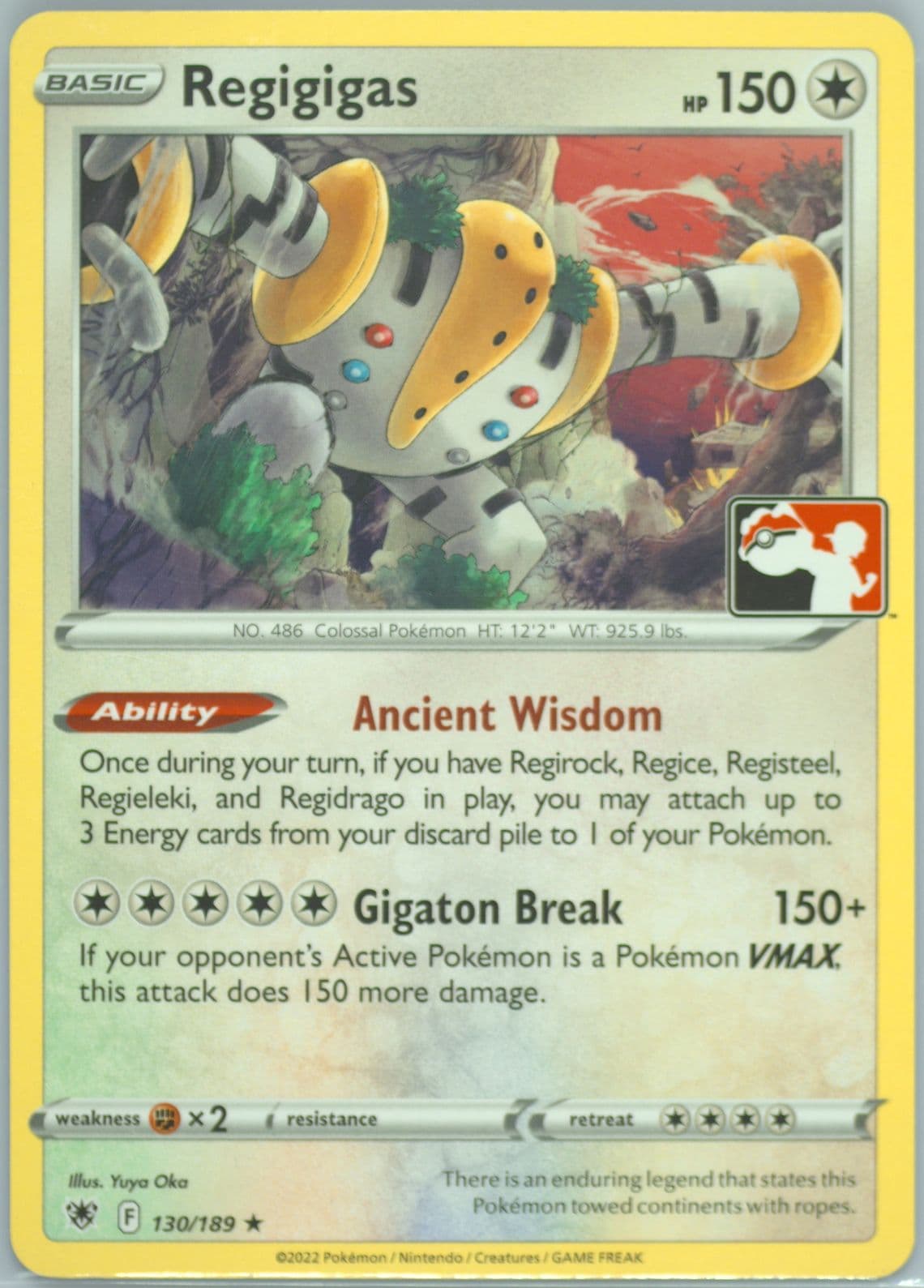 Regigigas (130) 2023 Pokemon Play! Pokemon Prize Pack: Series 3
