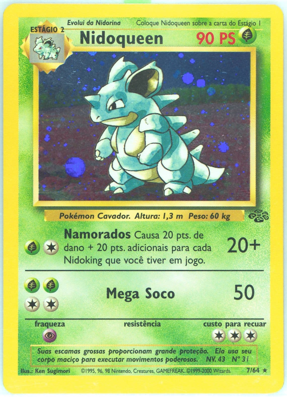Nidoqueen-Holo (7) 2000 Pokemon Portuguese Jungle