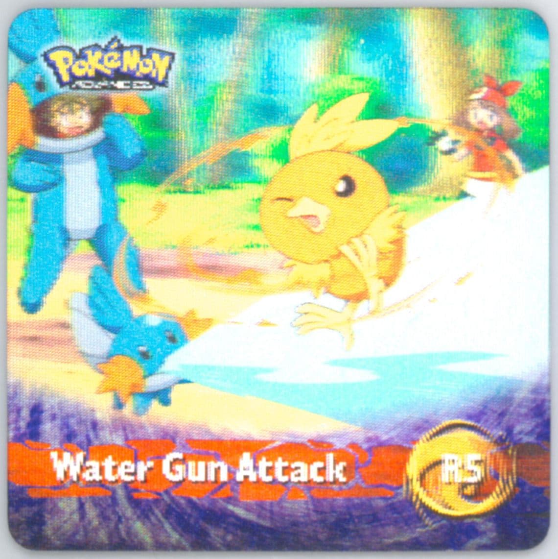 Water Gun Attack (R5) 2003 Artbox Pokemon Advanced Action Flipz 3D
