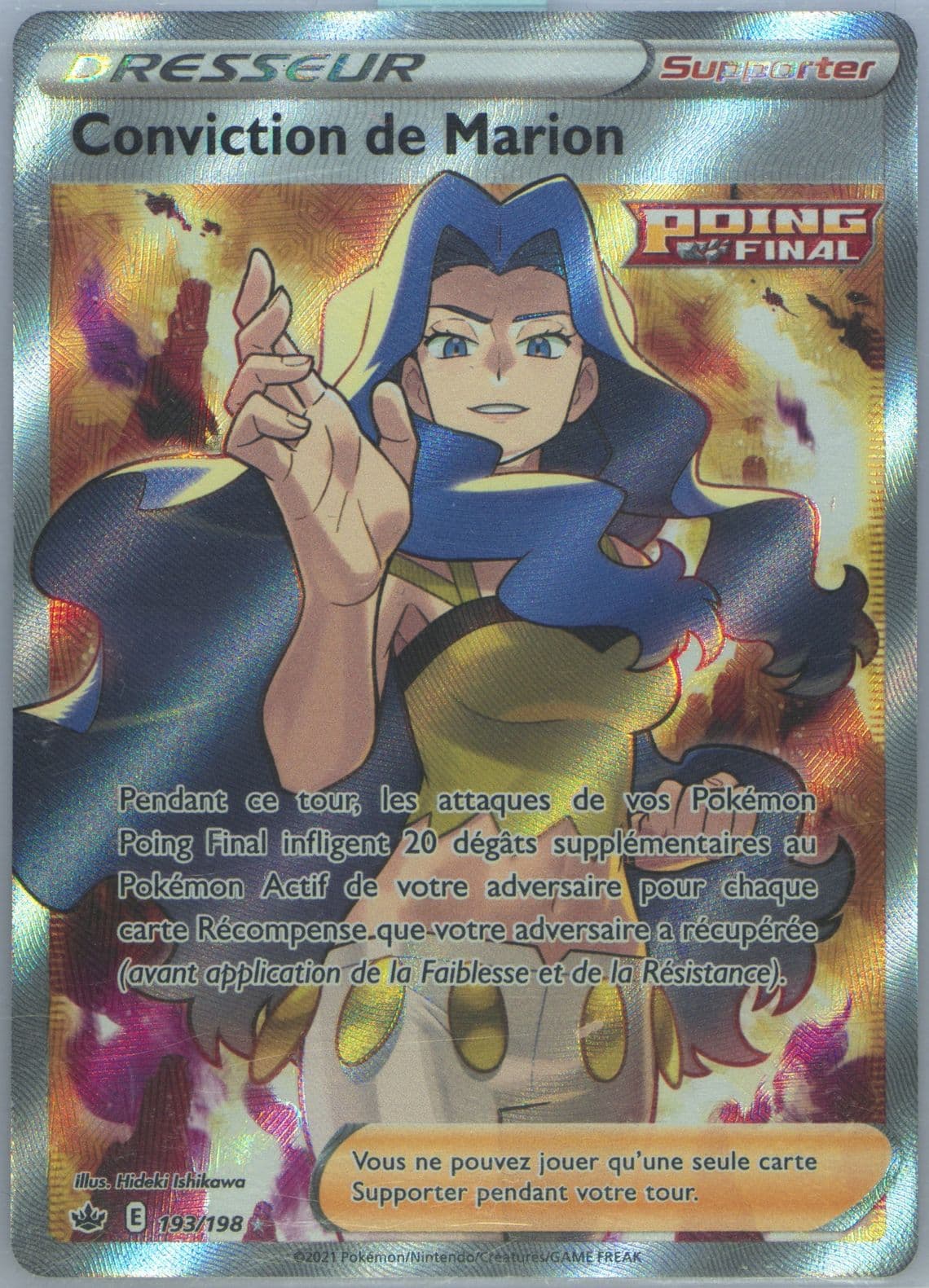 Full Art/Conviction de Marion French (193) 2021 Pokemon Sword & Shield Chilling Reign