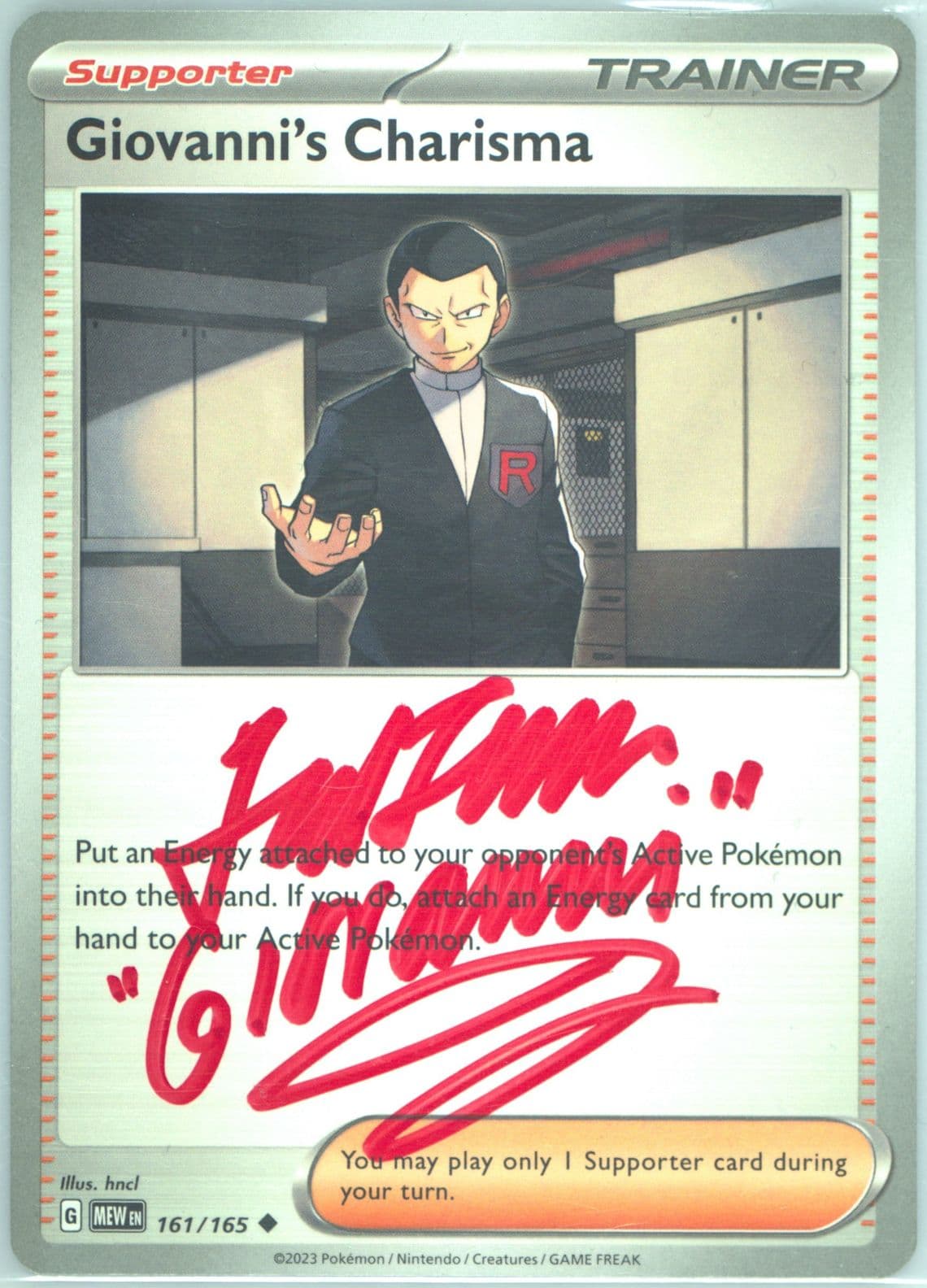 Giovanni's Charisma (161) 2023 Pokemon Mew EN-151