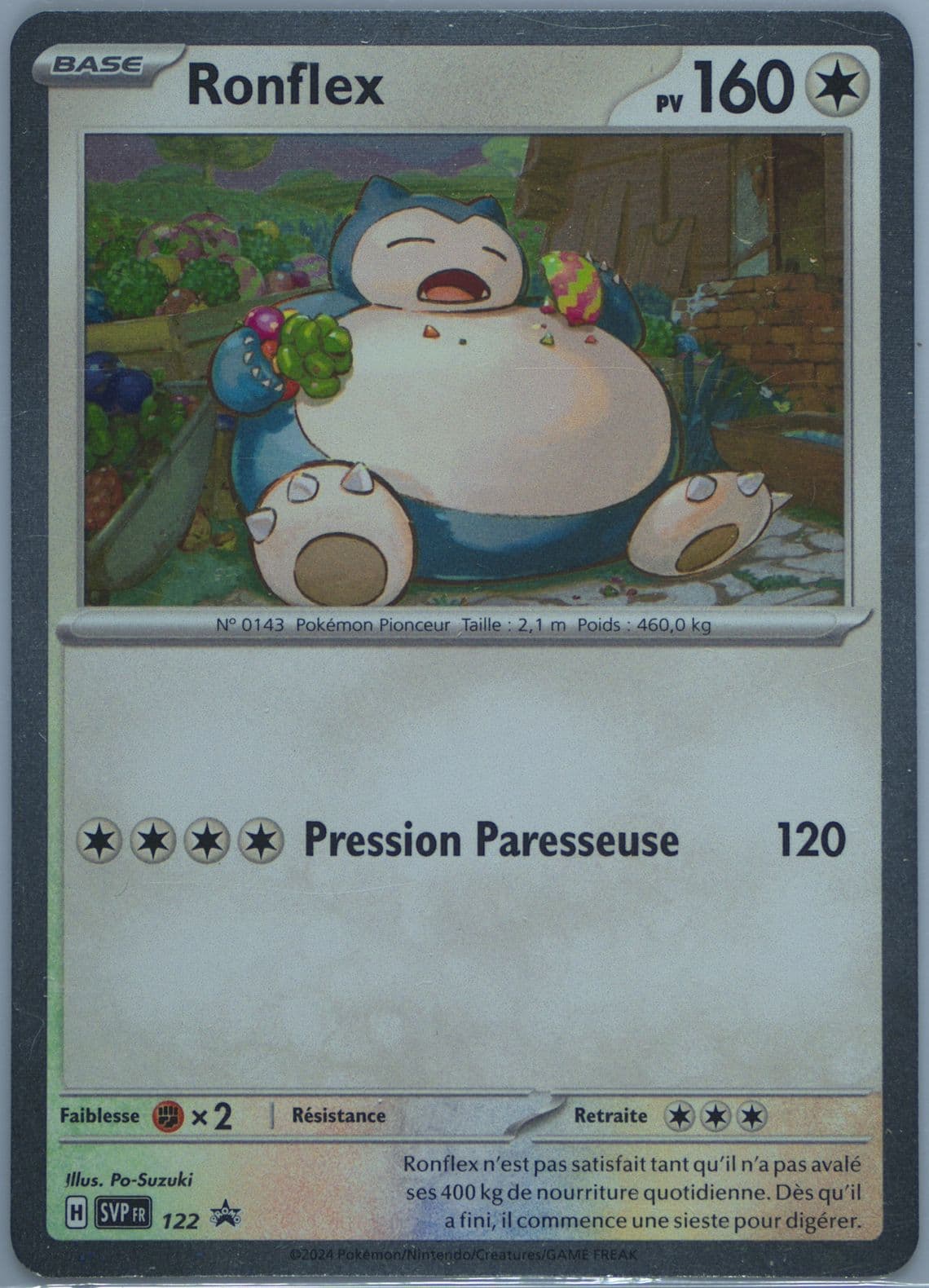 Snorlax Twilight Masquerade Three Pack Blister (122) 2024 Pokemon French Svp FR-SV Black Star Promo