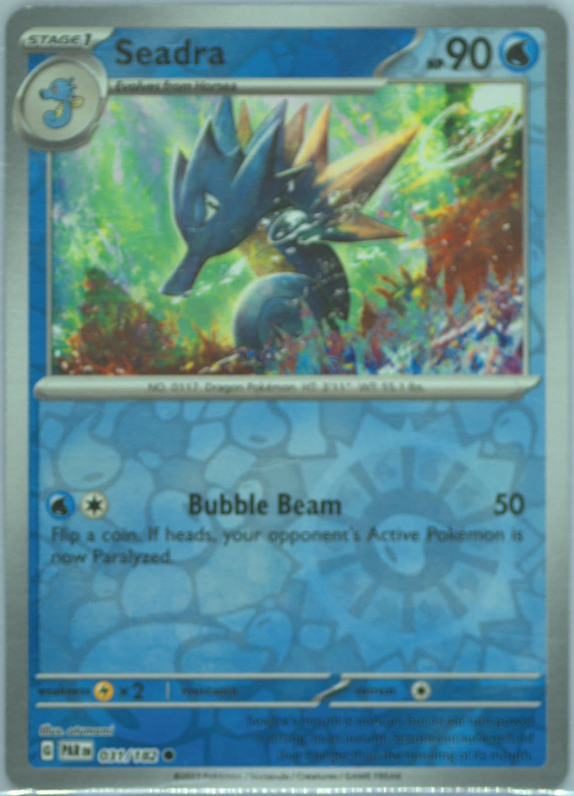 Seadra Reverse Holo (031) 2023 Pokemon Par EN-Paradox Rift