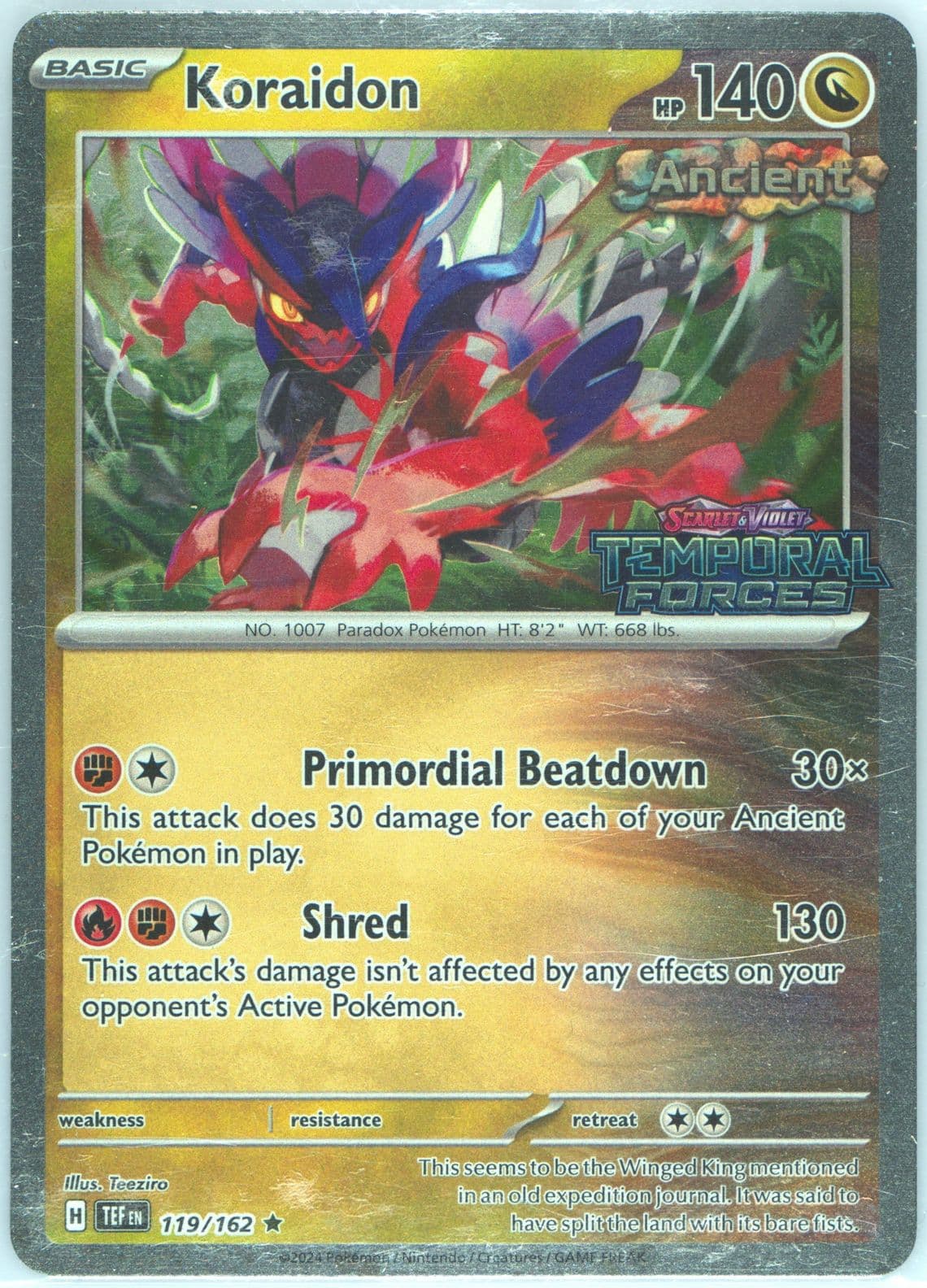 Koraidon Europe Exclusive (119) 2024 Pokemon Tef EN-Temporal Forces