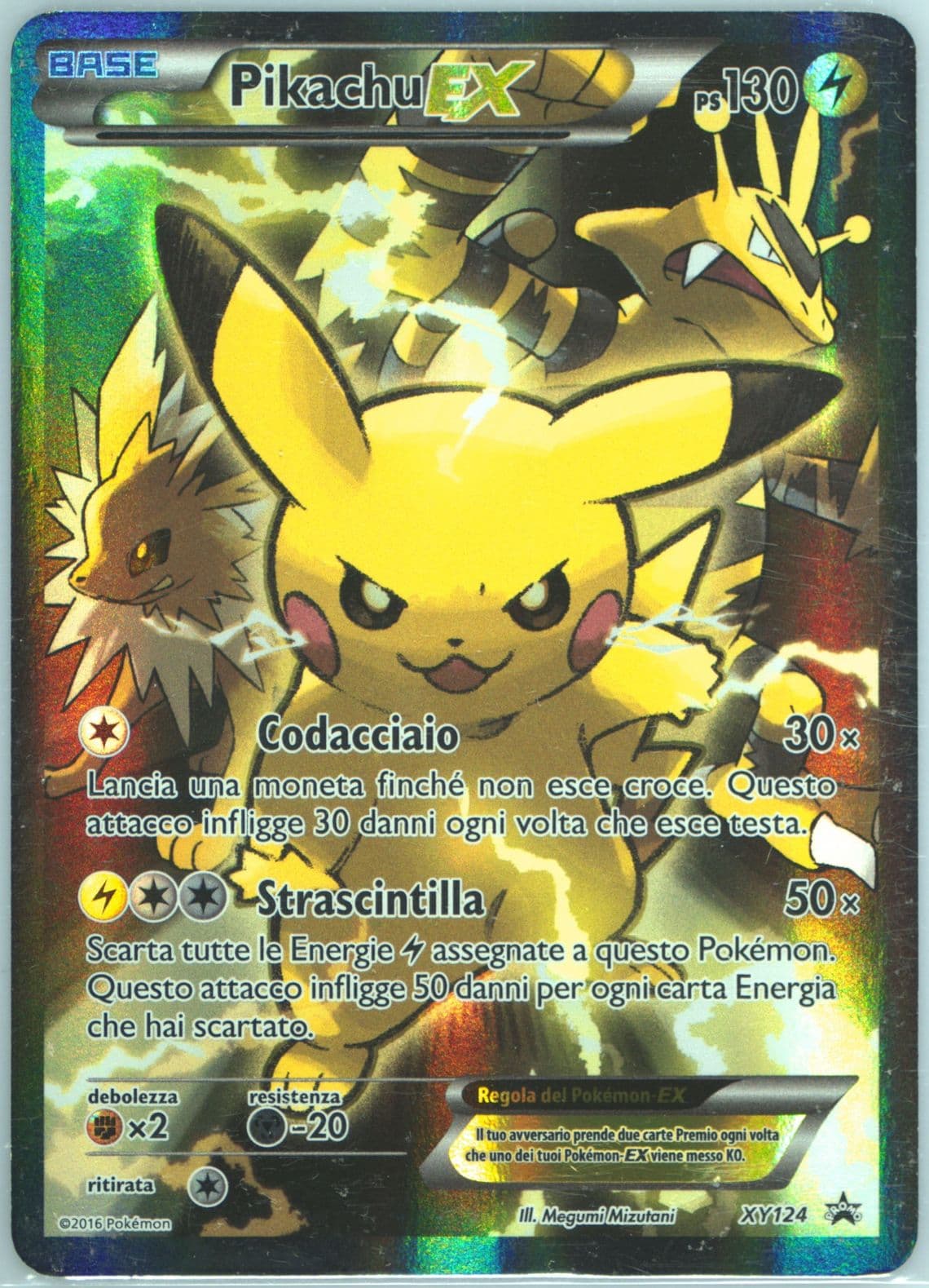 Full Art/Pikachu EX Red & Blue Collection-Italian (XY124) 2016 Pokemon XY Black Star Promo
