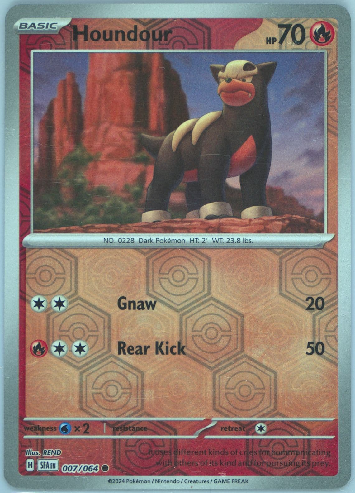 Houndour (007) 2024 Pokemon Sfa EN-Shrouded Fable