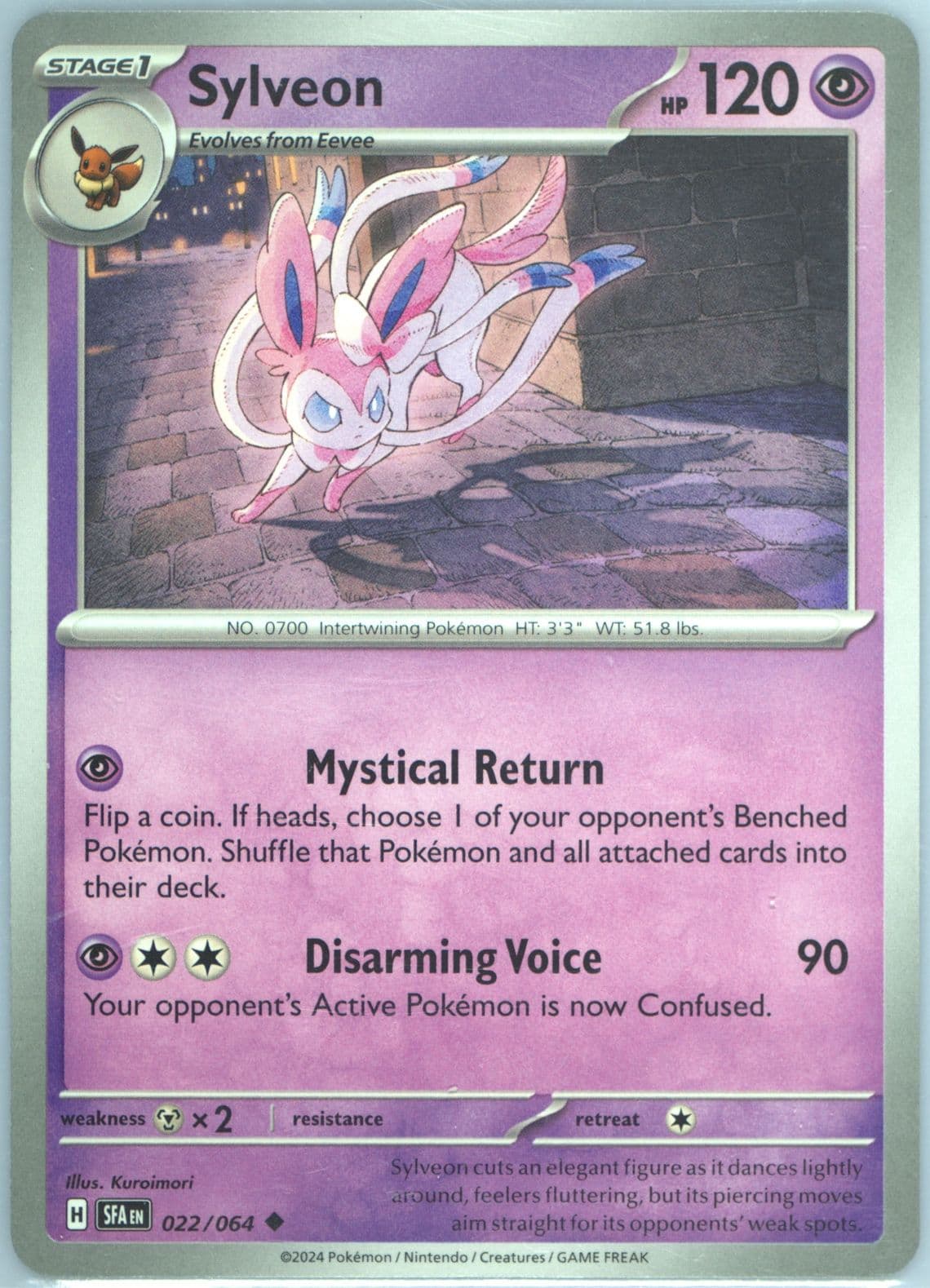 Sylveon (022) 2024 Pokemon Sfa EN-Shrouded Fable