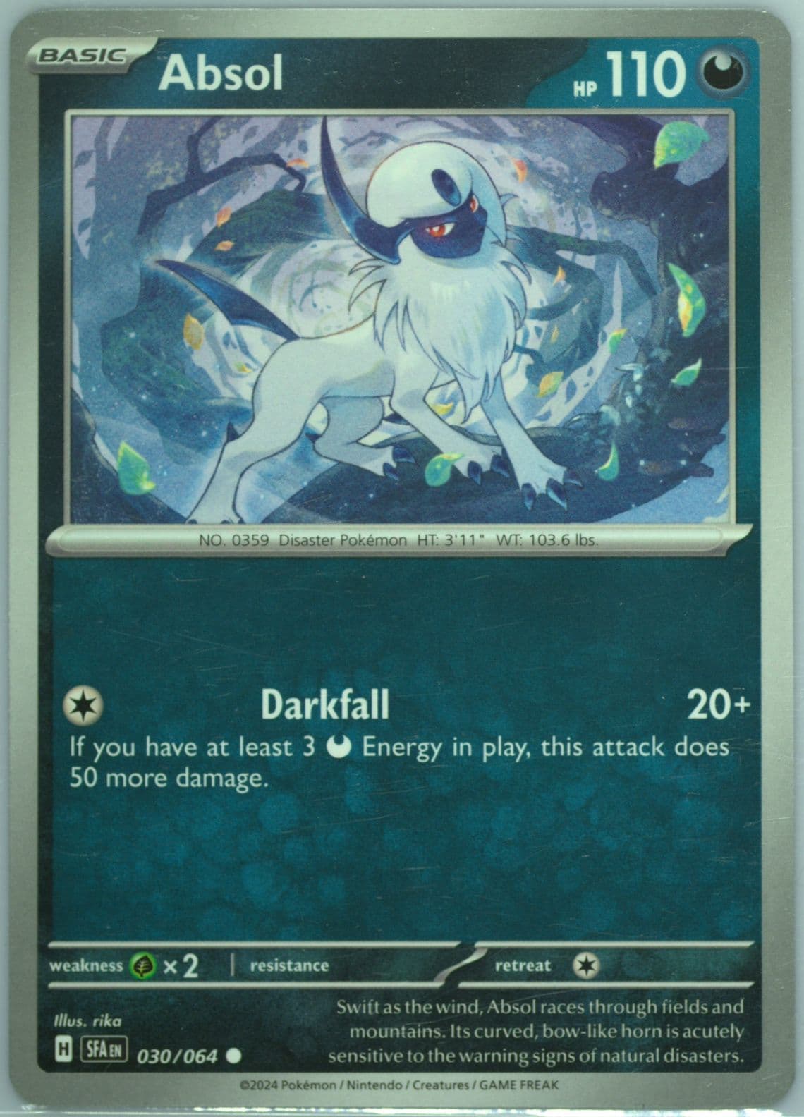 Absol (030) 2024 Pokemon Sfa EN-Shrouded Fable