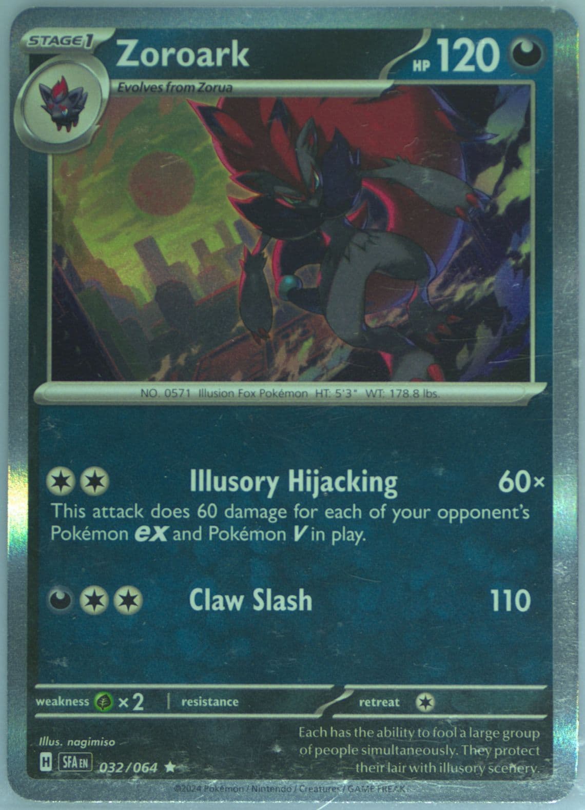 Zoroark (032) 2024 Pokemon Sfa EN-Shrouded Fable