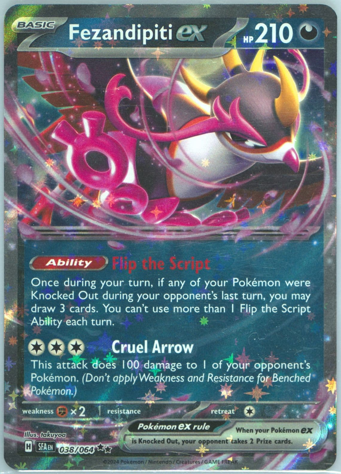 Fezandipiti EX (038) 2024 Pokemon Sfa EN-Shrouded Fable