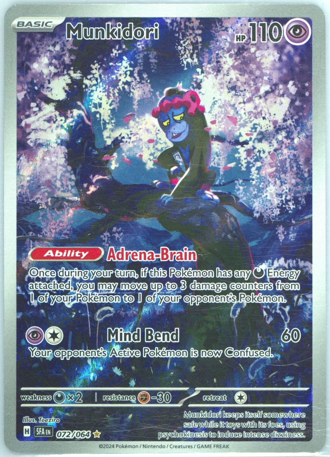 Munkidori Illustration Rare (072) 2024 Pokemon Sfa EN-Shrouded Fable