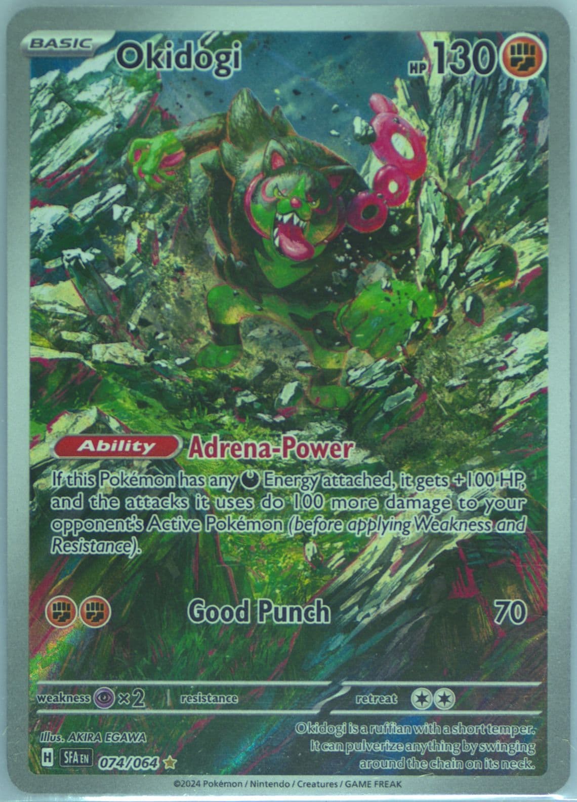 Okidogi Illustration Rare (074) 2024 Pokemon Sfa EN-Shrouded Fable