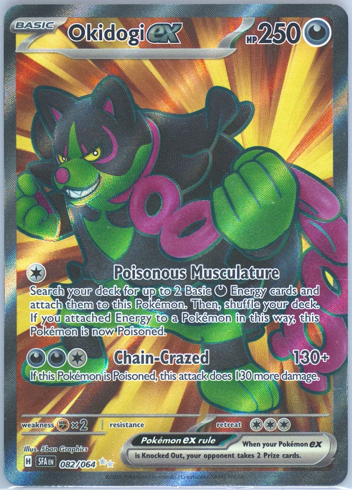 Okidogi EX Ultra Rare (082) 2024 Pokemon Sfa EN-Shrouded Fable