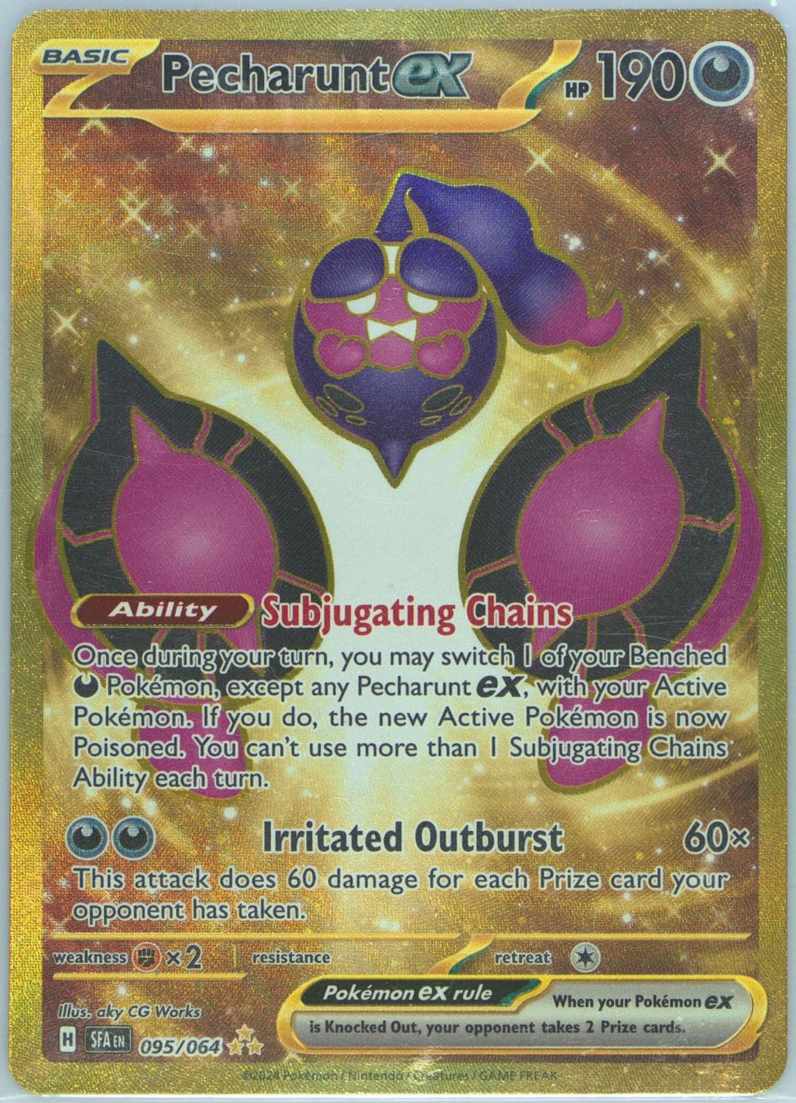 Pecharunt EX Hyper Rare (095) 2024 Pokemon Sfa EN-Shrouded Fable