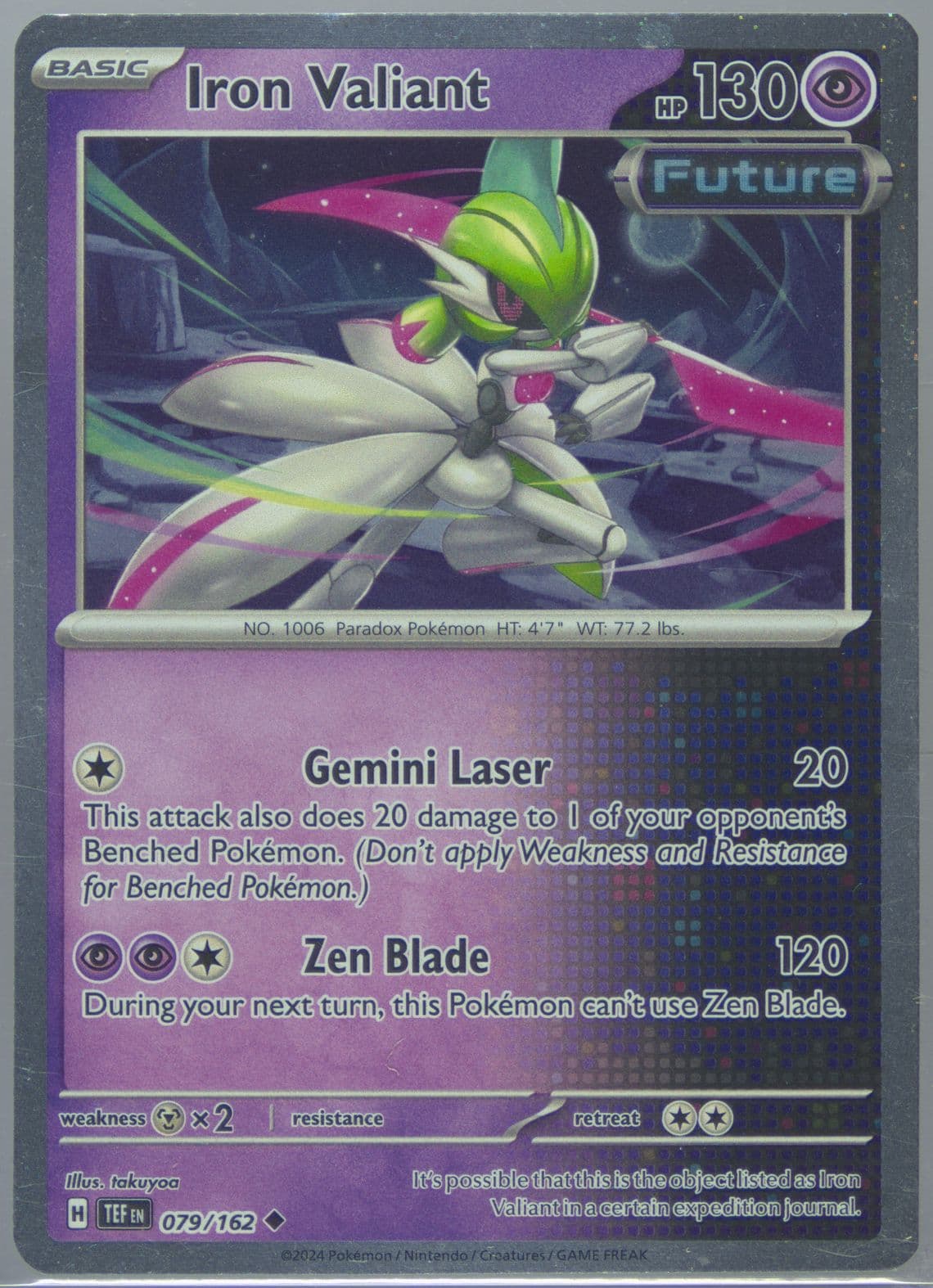 Iron Valiant Collector Chest (079) 2024 Pokemon Tef EN-Temporal Forces