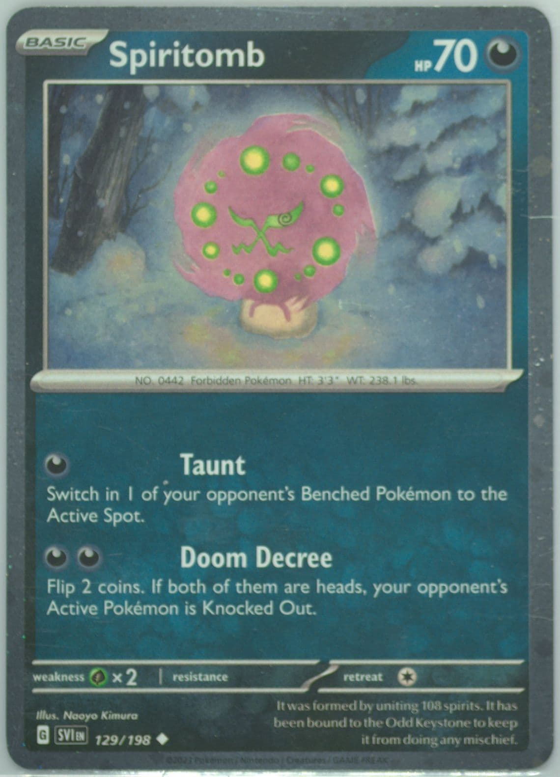 Spiritomb Triple Whammy Tin (129) 2023 Pokemon Svi EN-Scarlet & Violet