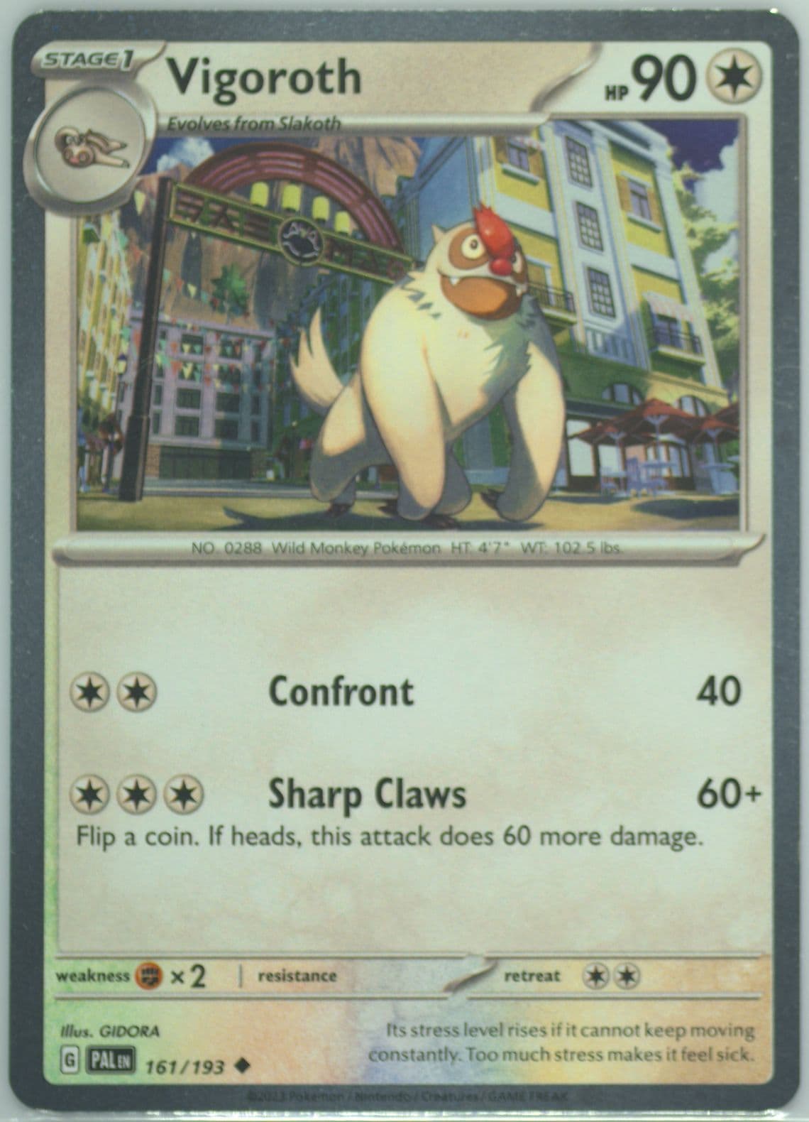 Vigoroth Triple Whammy Tin (161) 2023 Pokemon Pal EN-Paldea Evolved