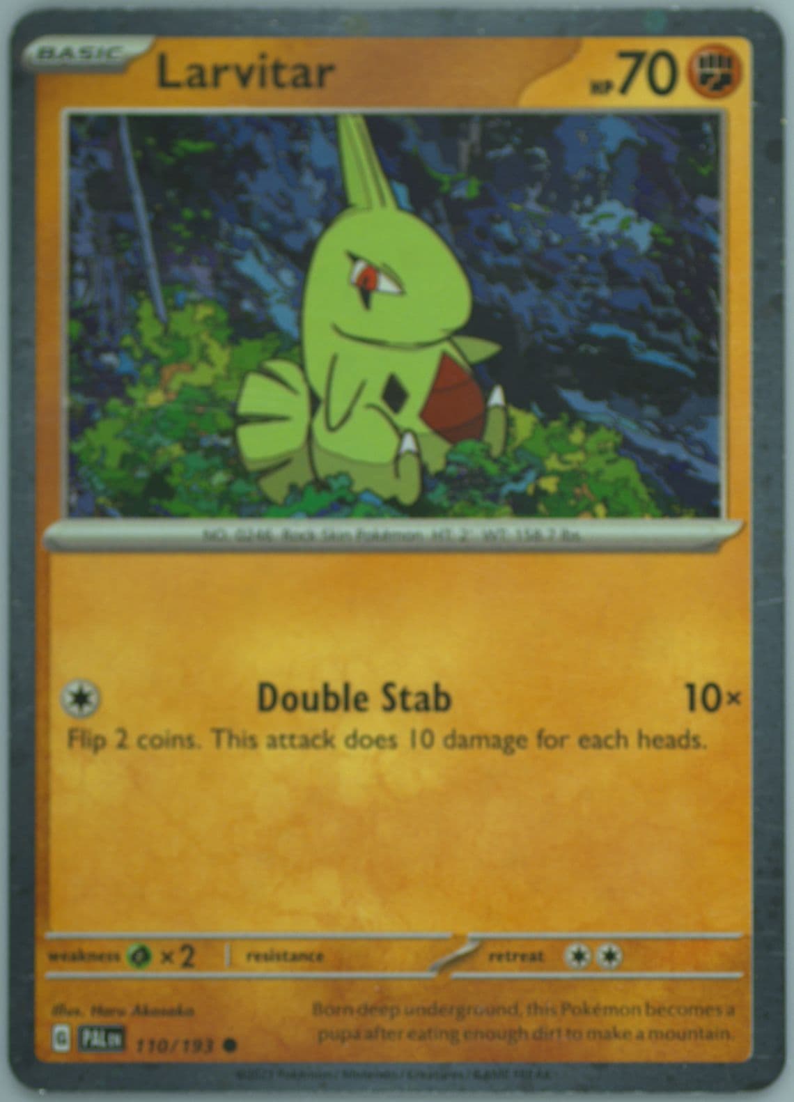 Larvitar Triple Whammy Tin (110) 2023 Pokemon Pal EN-Paldea Evolved