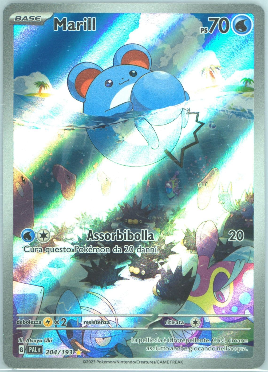 Marill Illustration Rare (204) 2023 Pokemon Italian Pal It-Paldea Evolved