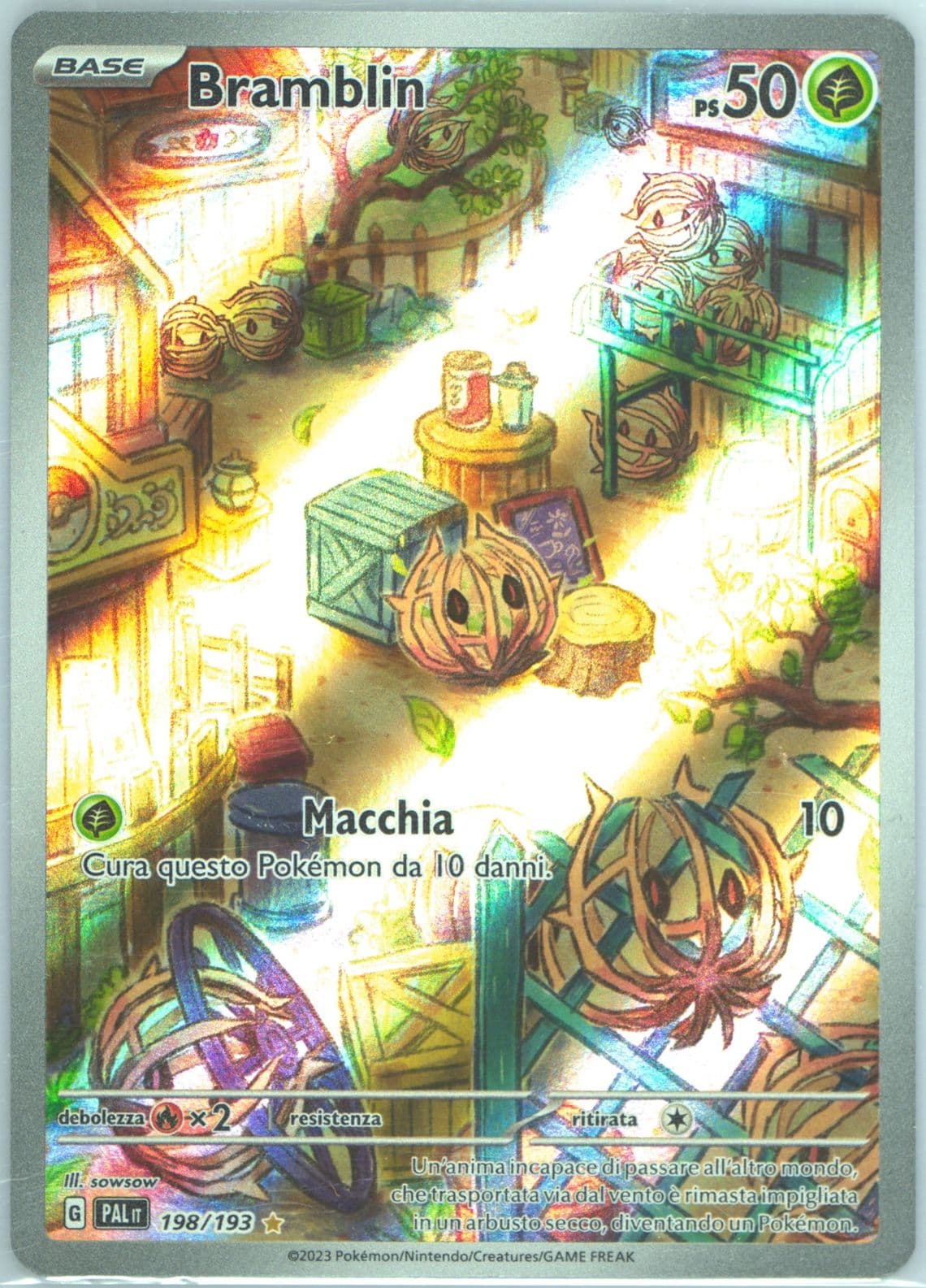 Bramblin Illustration Rare (198) 2023 Pokemon Italian Pal It-Paldea Evolved