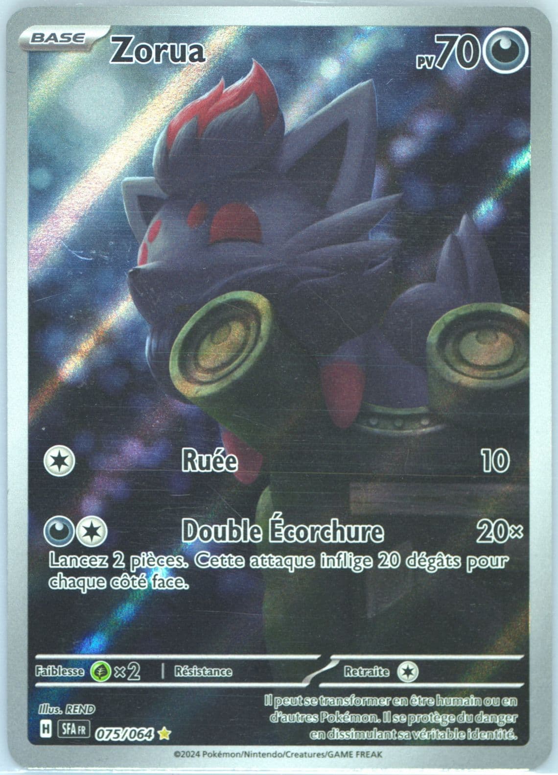 Zorua Illustration Rare (075) 2024 Pokemon French Sfa FR-Shrouded Fable