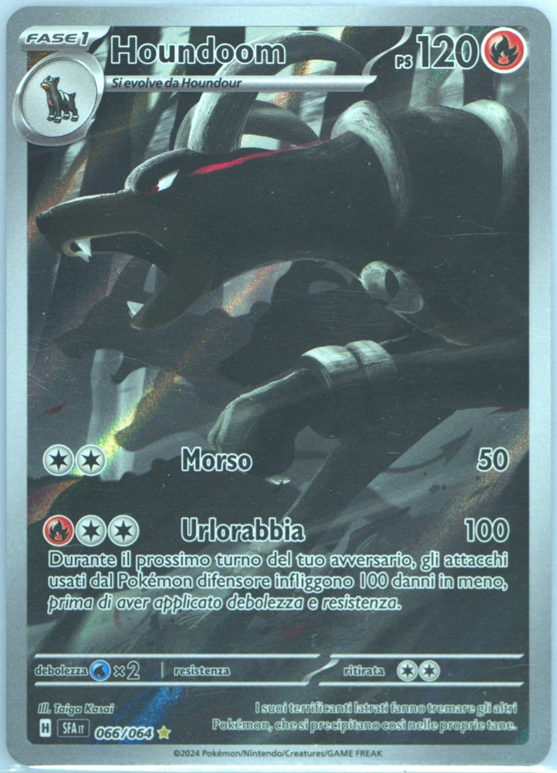 Houndoom Illustration Rare (066) 2024 Pokemon Italian Sfa It-Shrouded Fable