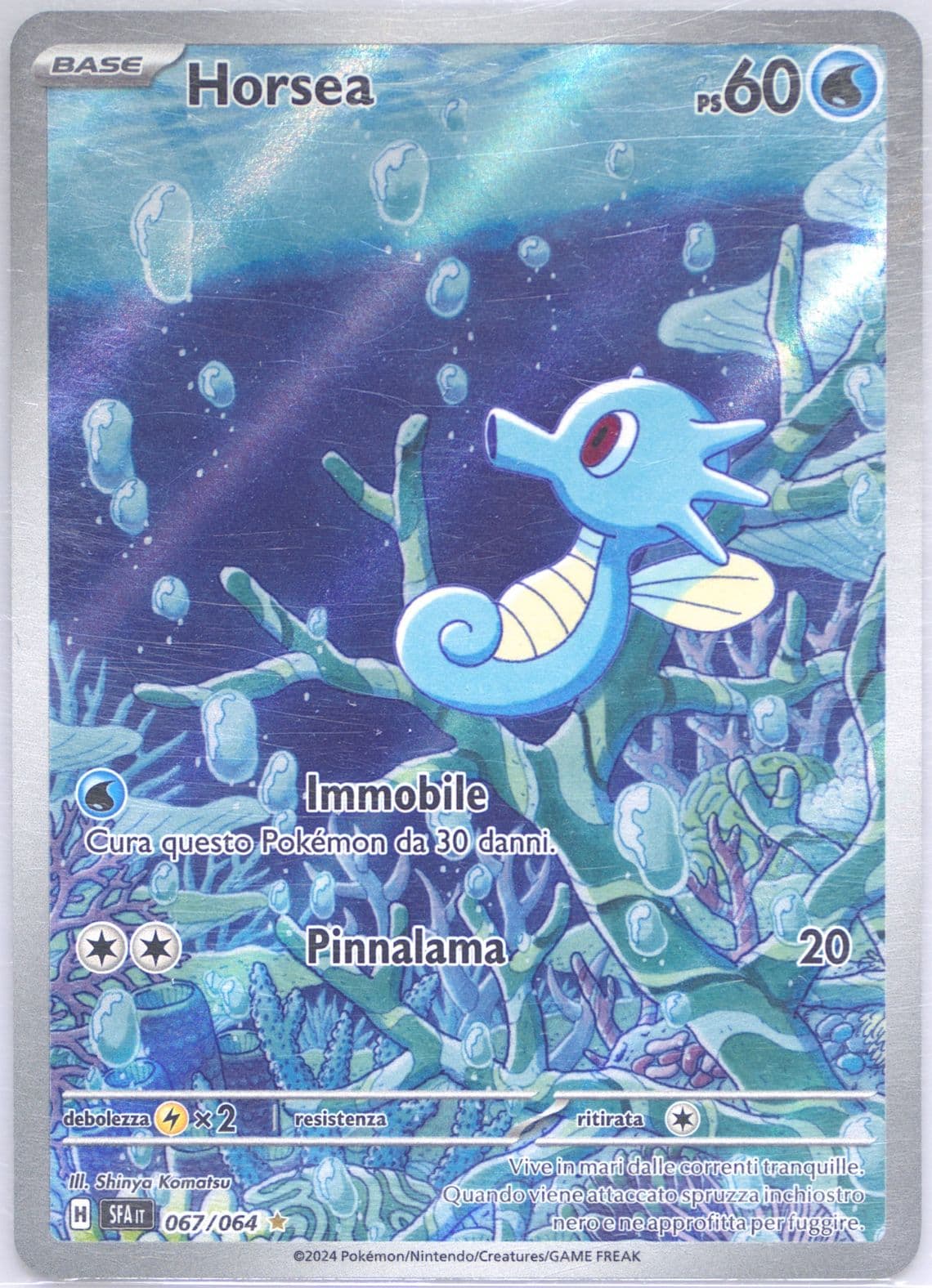 Horsea Illustration Rare (067) 2024 Pokemon Italian Sfa It-Shrouded Fable