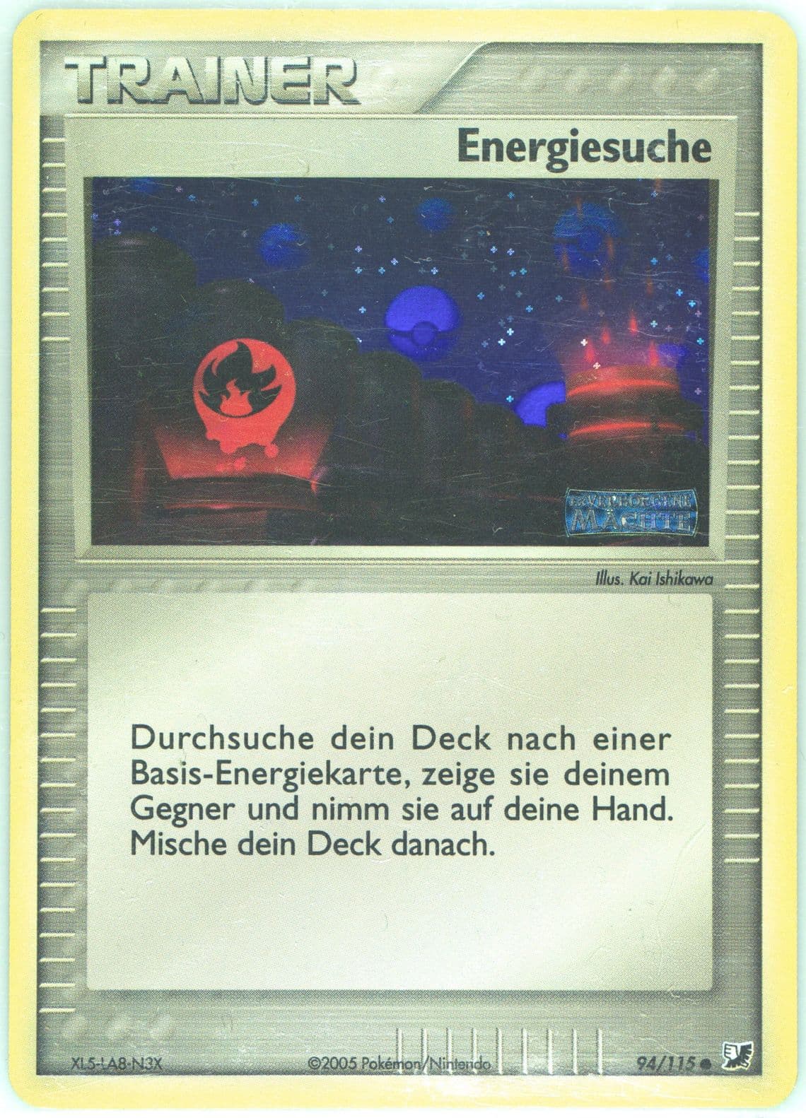 Energiesuche-Reverse Foil German (94) 2005 Pokemon EX Unseen Forces