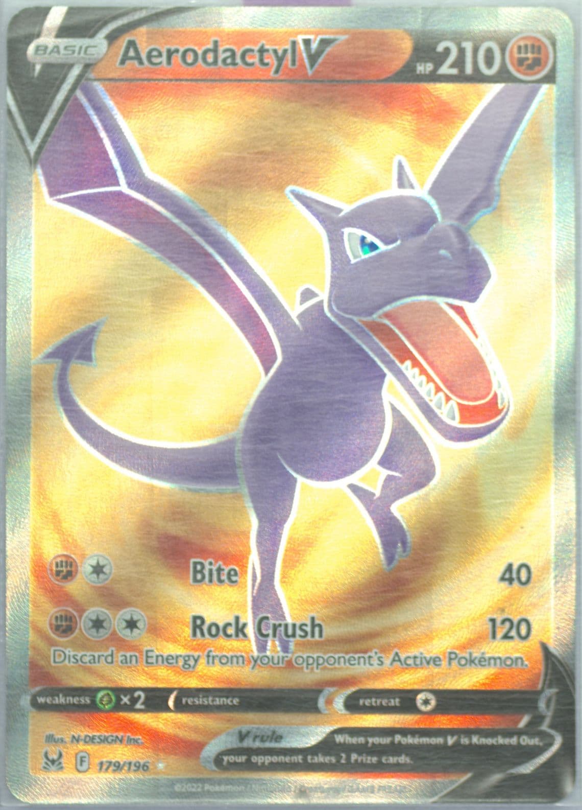 Full Art/Aerodactyl V Inverted Back (179) 2022 Pokemon Sword & Shield Lost Origin